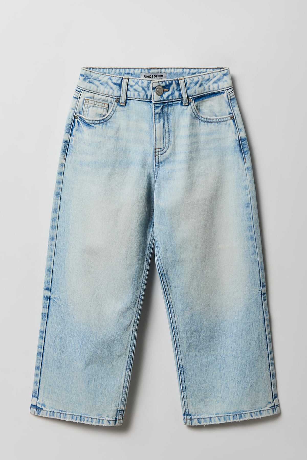 Jean super baggy à taille montante pour fille