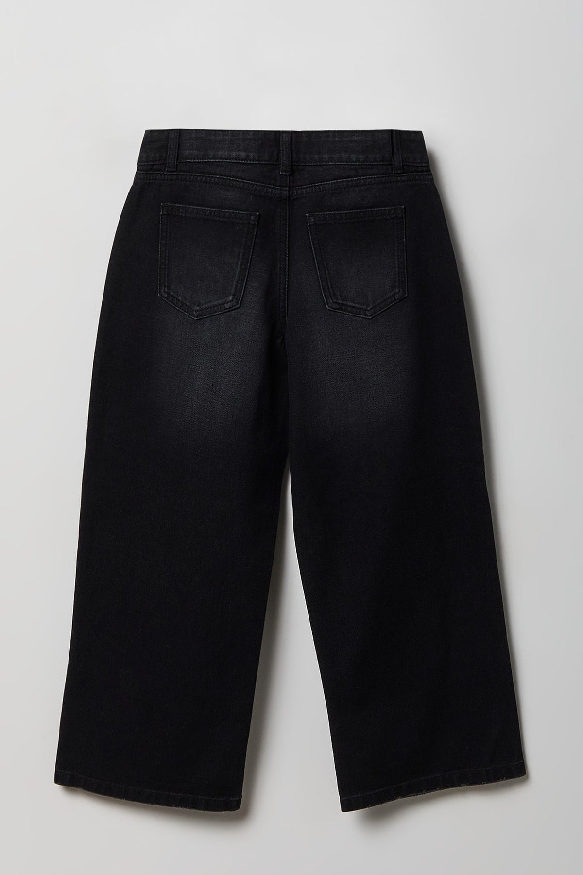 Vue alternative 2. Jean super baggy noir à taille montante pour fille