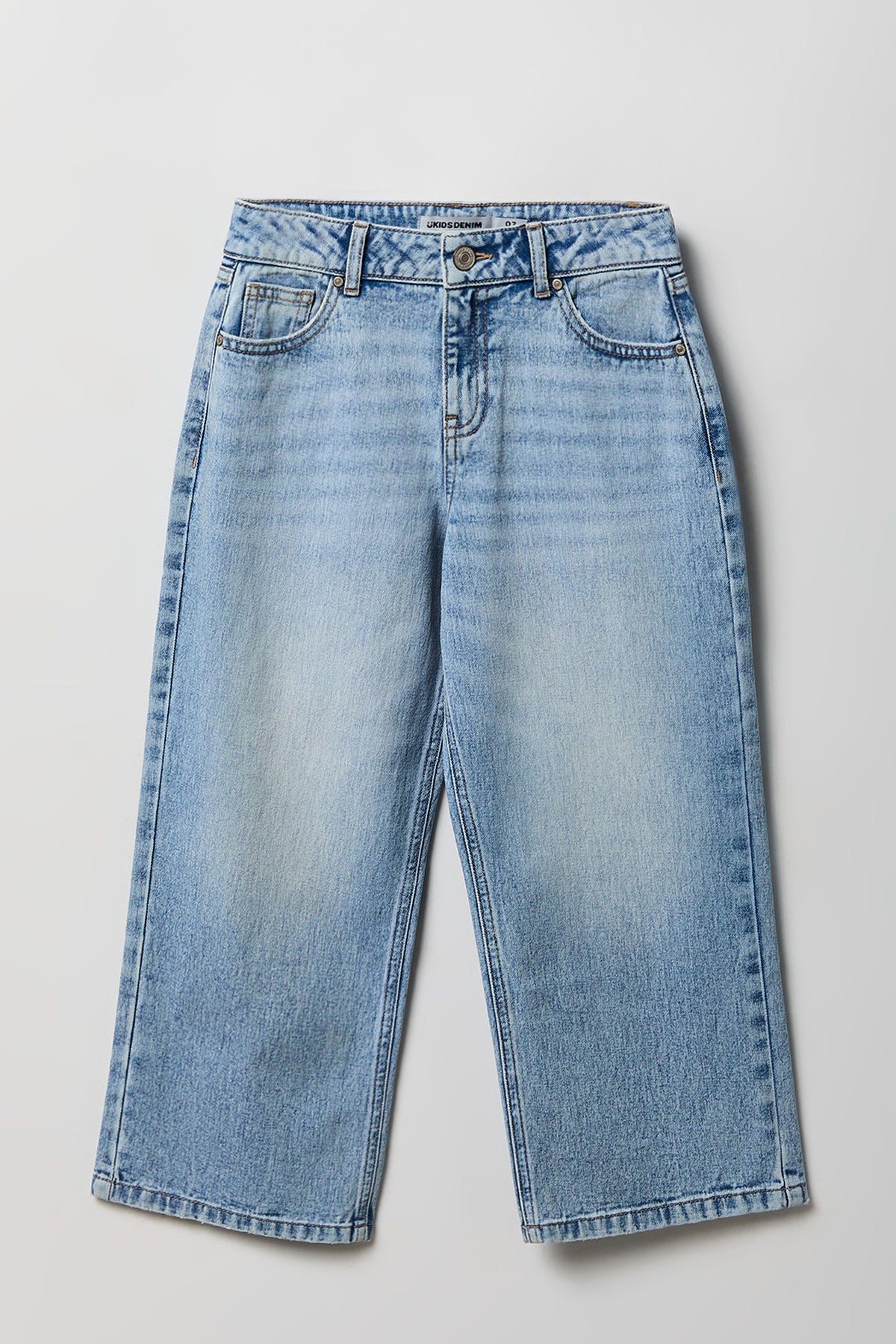 Girls Mid Rise Super Baggy Jean - Denim Blue