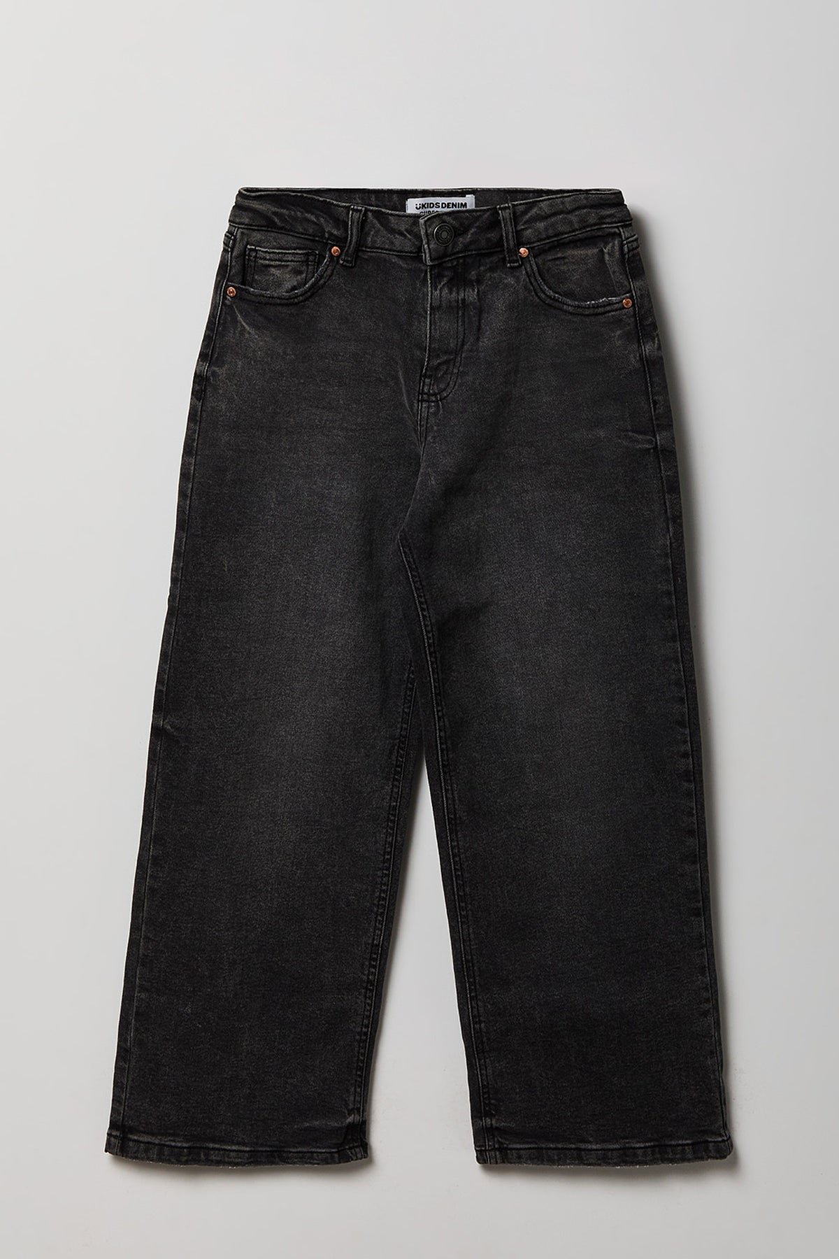 Jean super baggy mi-taille extensible pour fille