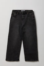 Jean super baggy mi-taille extensible pour fille