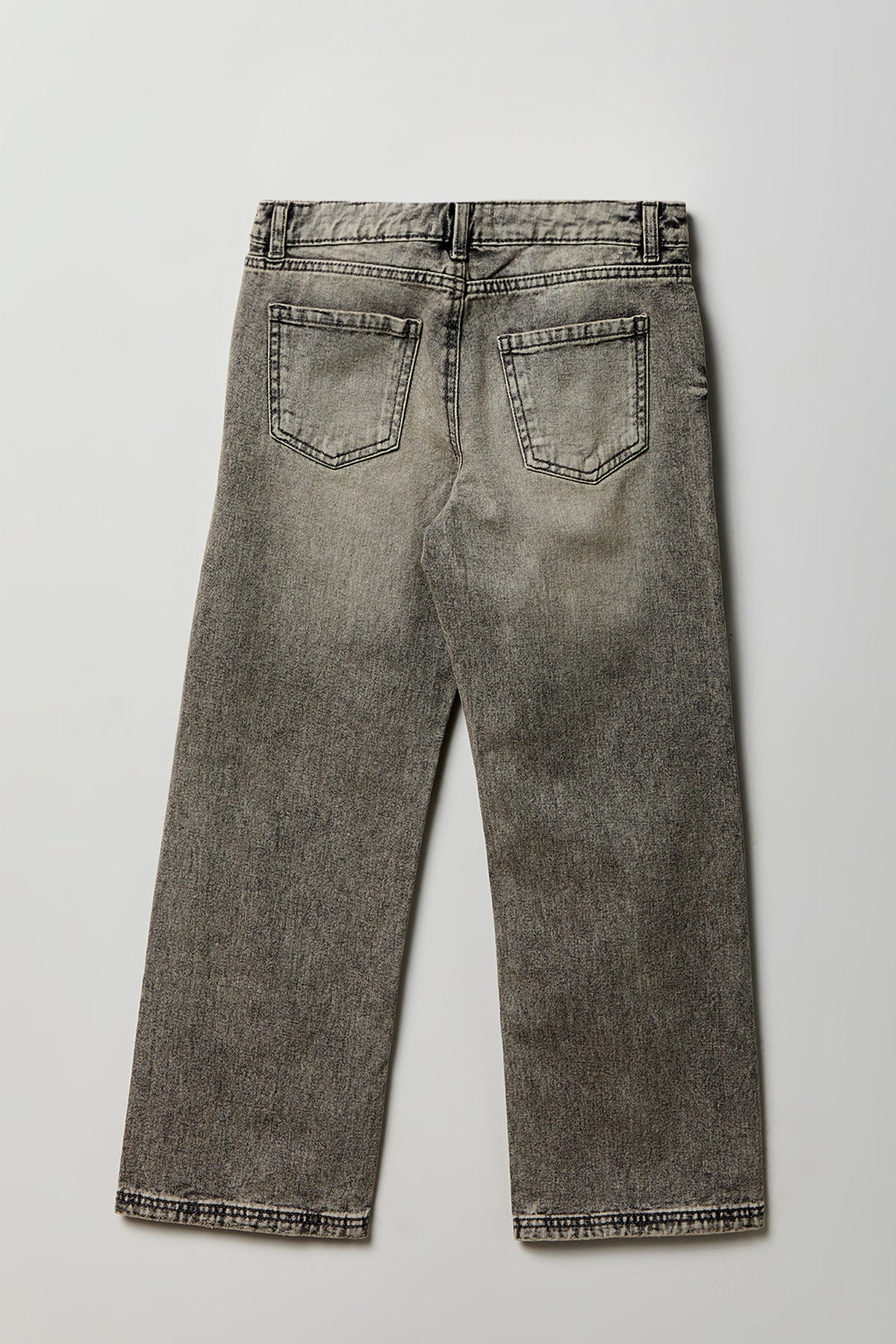 Alt View 2. Girls Low Rise Baggy Grey Jean - Light Grey