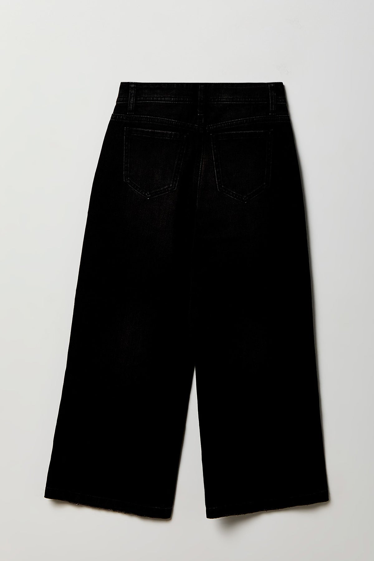 Vue alternative 2. Jean à jambe large et taille haute noir pour fille
