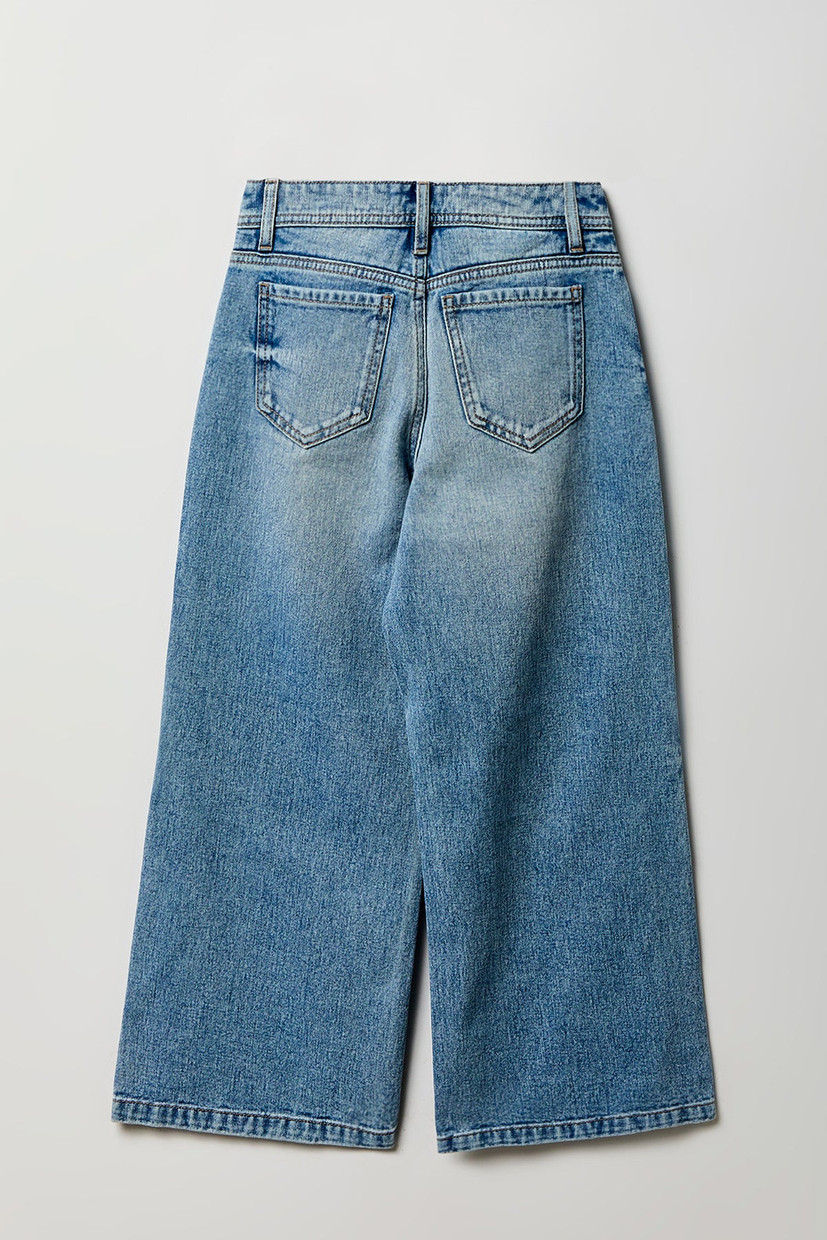 Vue alternative 2. Jean à jambe large et taille haute moyen pour fille
