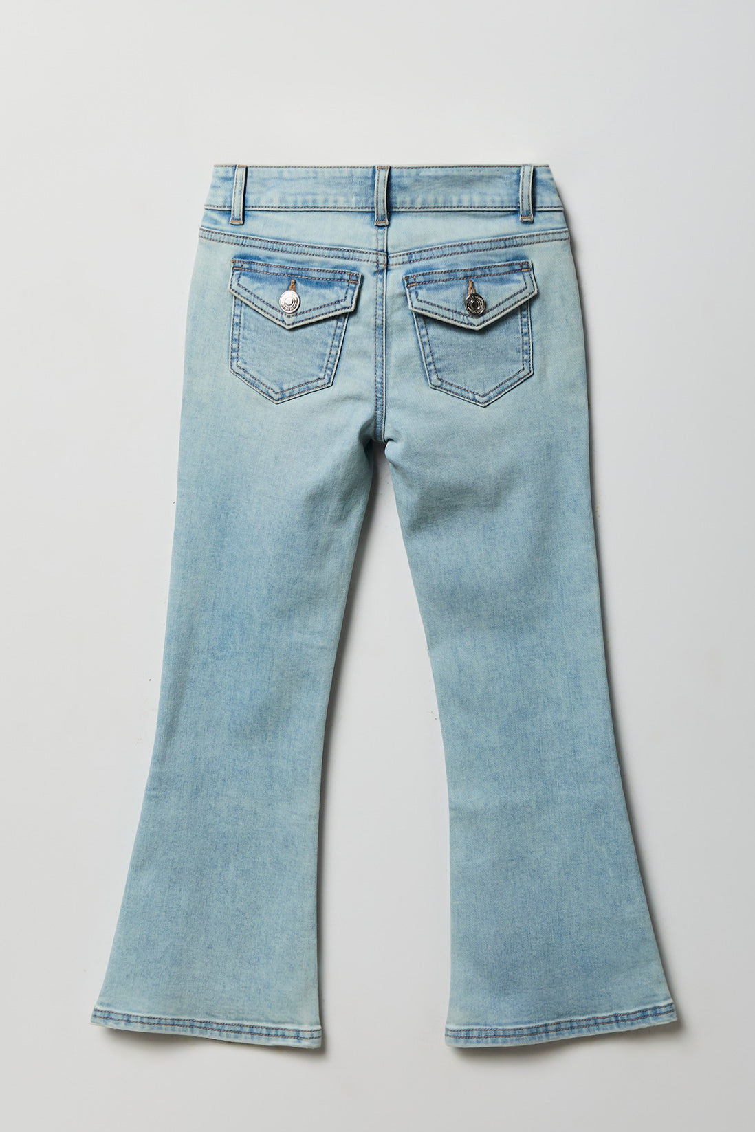 Alt View 2. Girls Flare Jean - Light Denim Blue