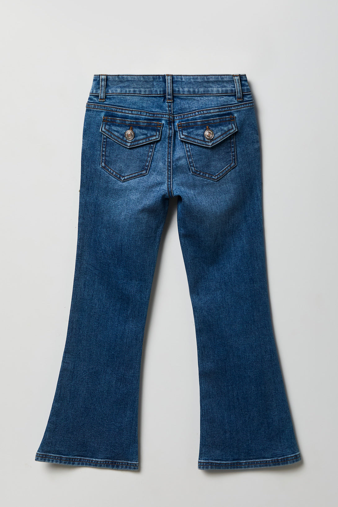 Alt View 2. Girls Flare Jean - Denim Blue