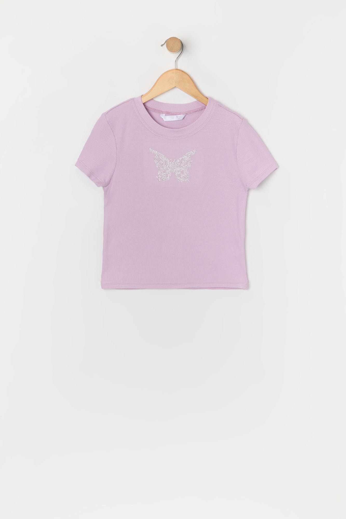 Girls Rhinestone Butterfly T-Shirt