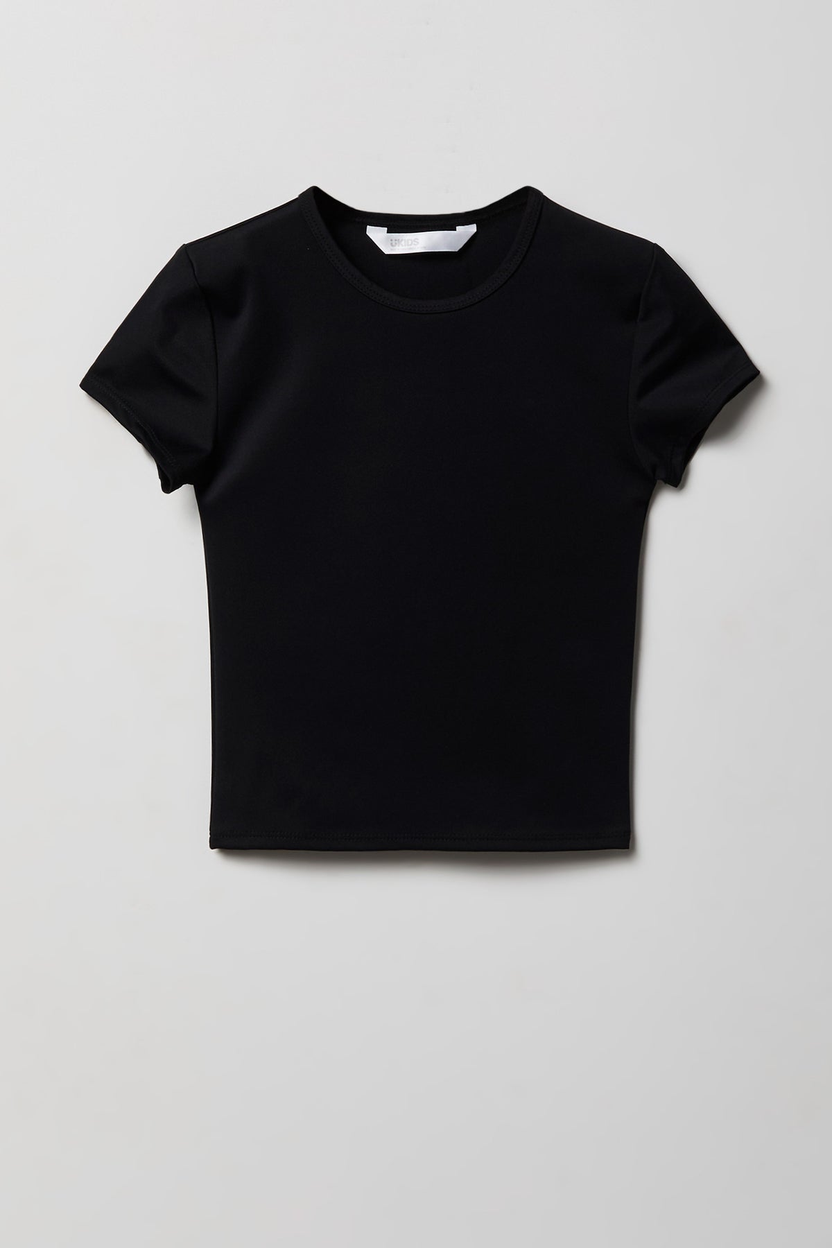 Girls Luxe Heavy Contour T-Shirt - Black
