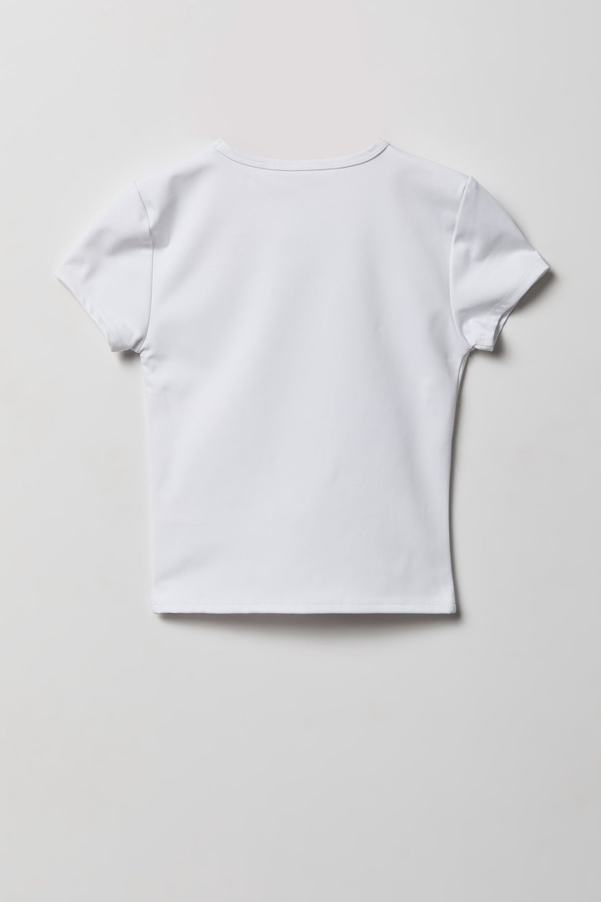 Alt View 2. Girls Luxe Heavy Contour T-Shirt - White