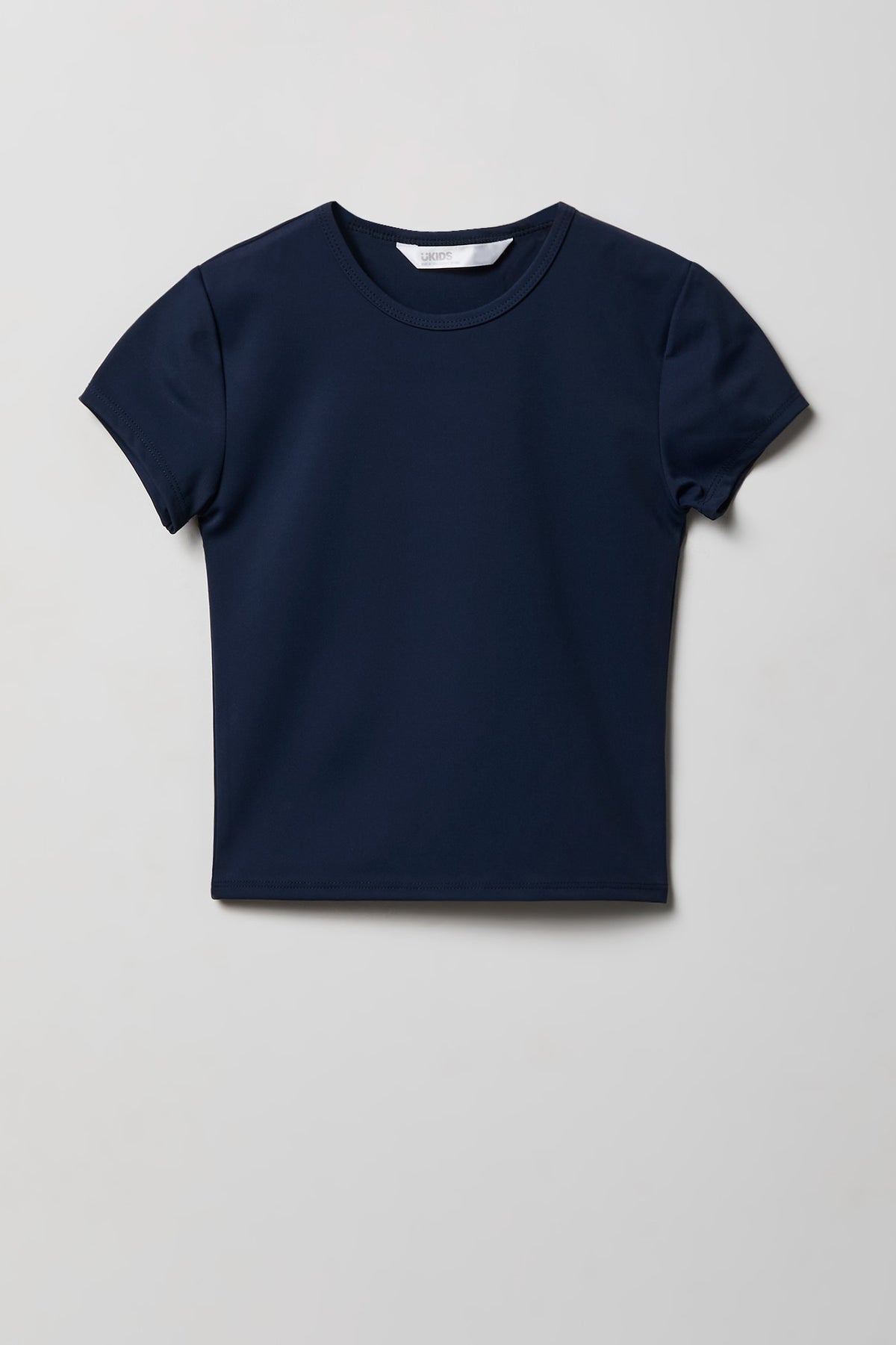Girls Luxe Heavy Contour T-Shirt - Navy