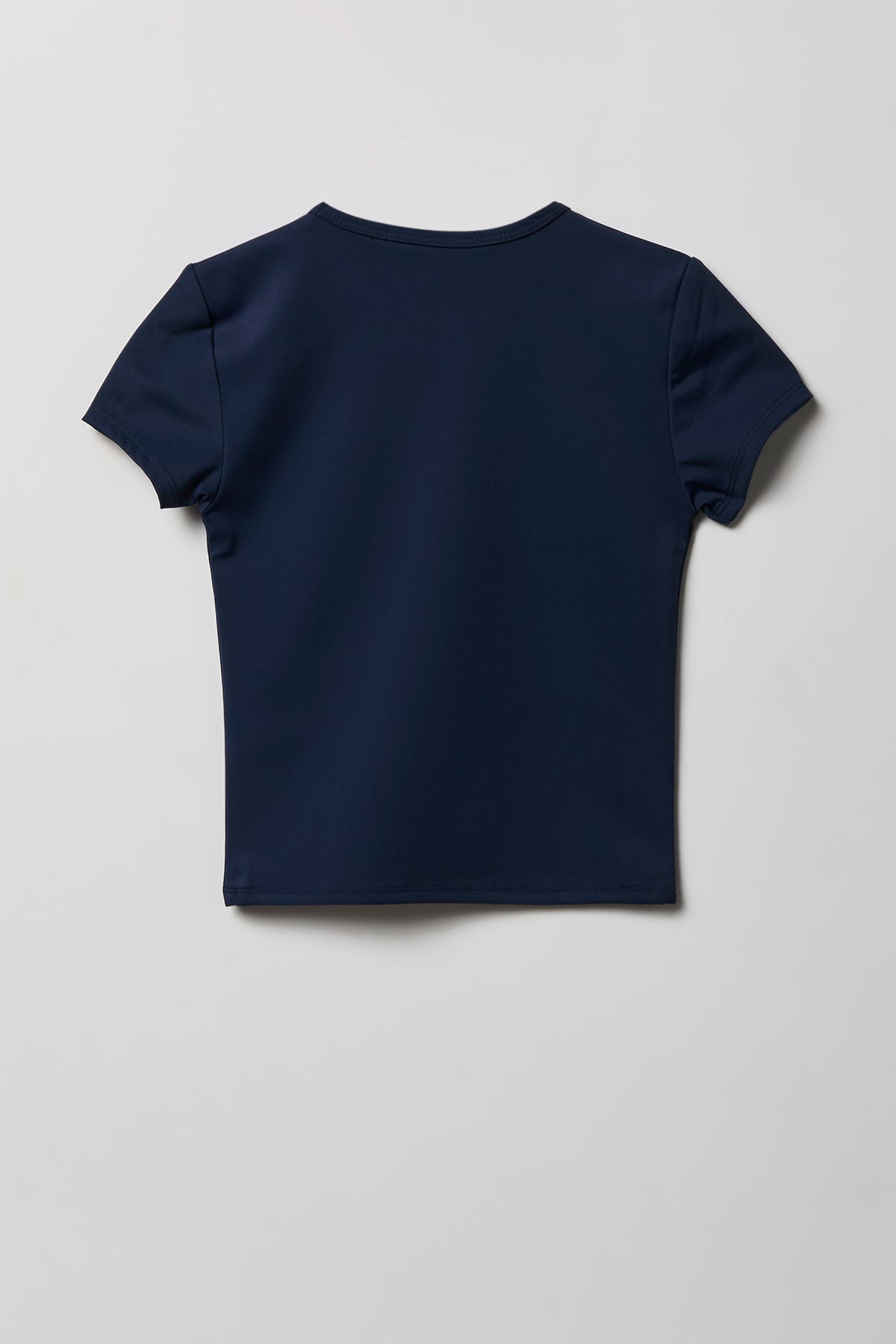 Alt View 2. Girls Luxe Heavy Contour T-Shirt - Navy