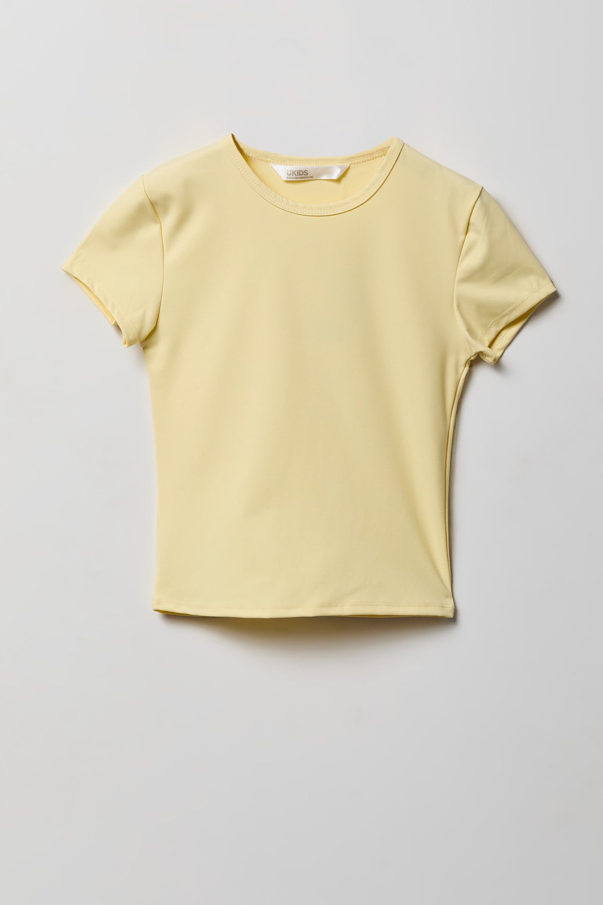Girls Luxe Heavy Contour T-Shirt - Yellow