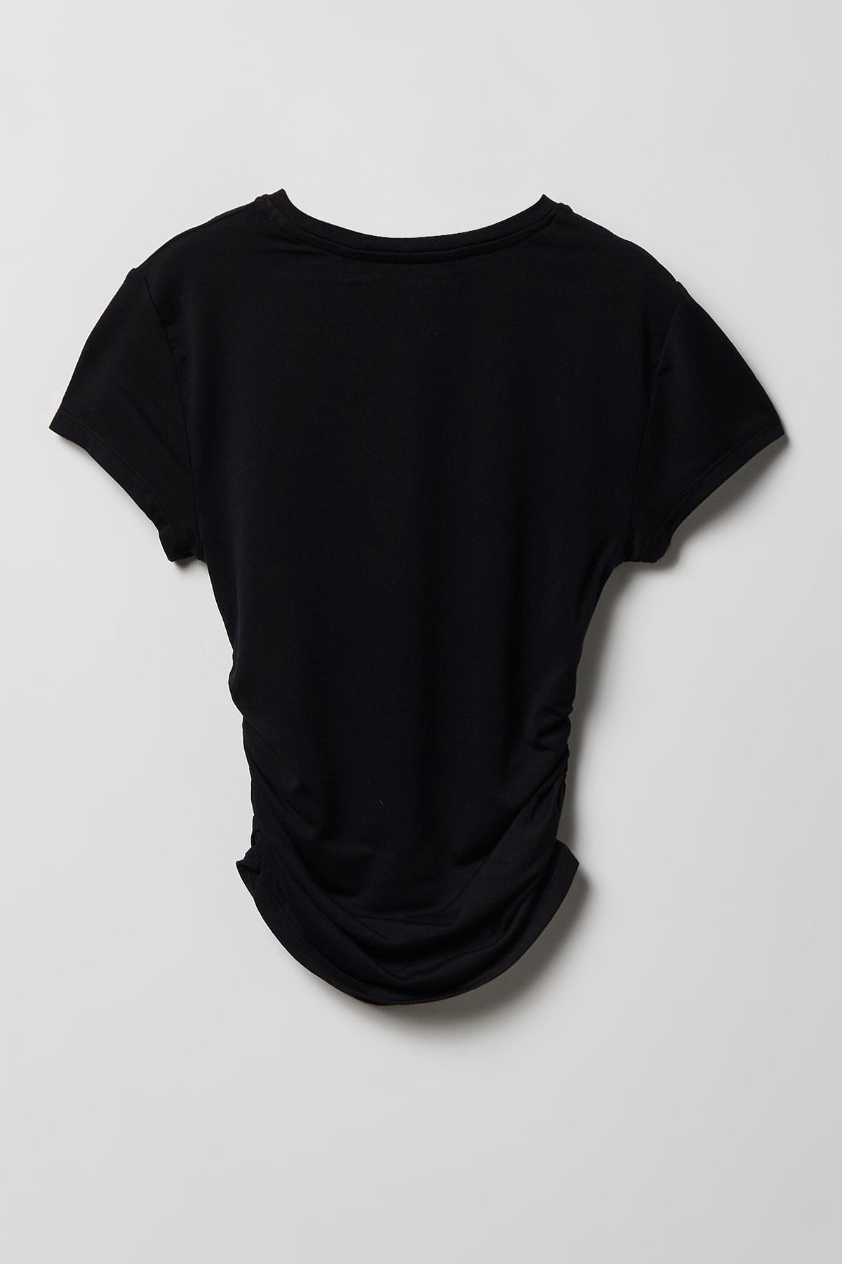 Alt View 2. Girls Luxe Heavy Contour Cinched T-Shirt - Black