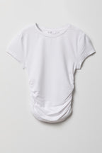 T-shirt profilé cintré en tissu lourd de luxe pour fille
