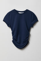 T-shirt profilé cintré en tissu lourd de luxe pour fille