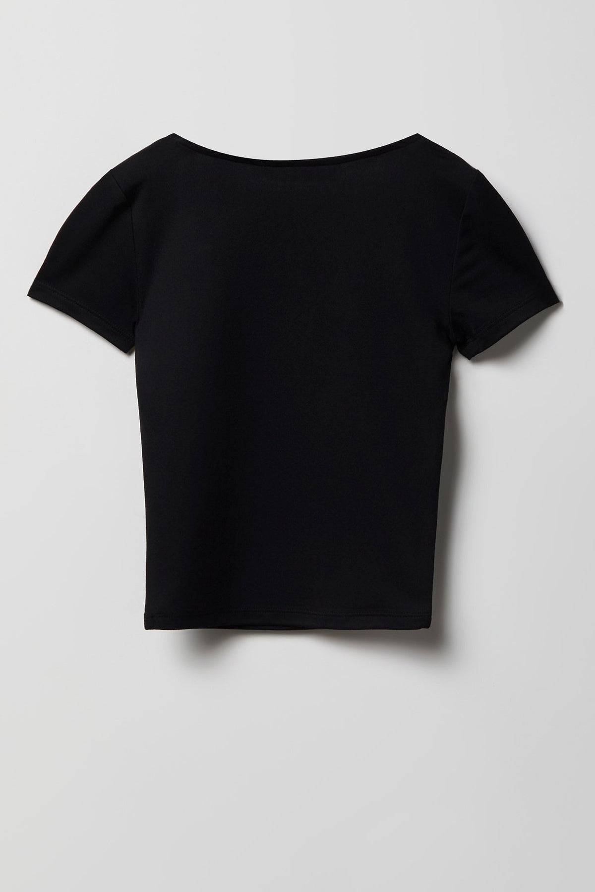 Vue alternative 2. T-shirt profilé en tissu lourd de luxe avec encolure carrée pour fille
