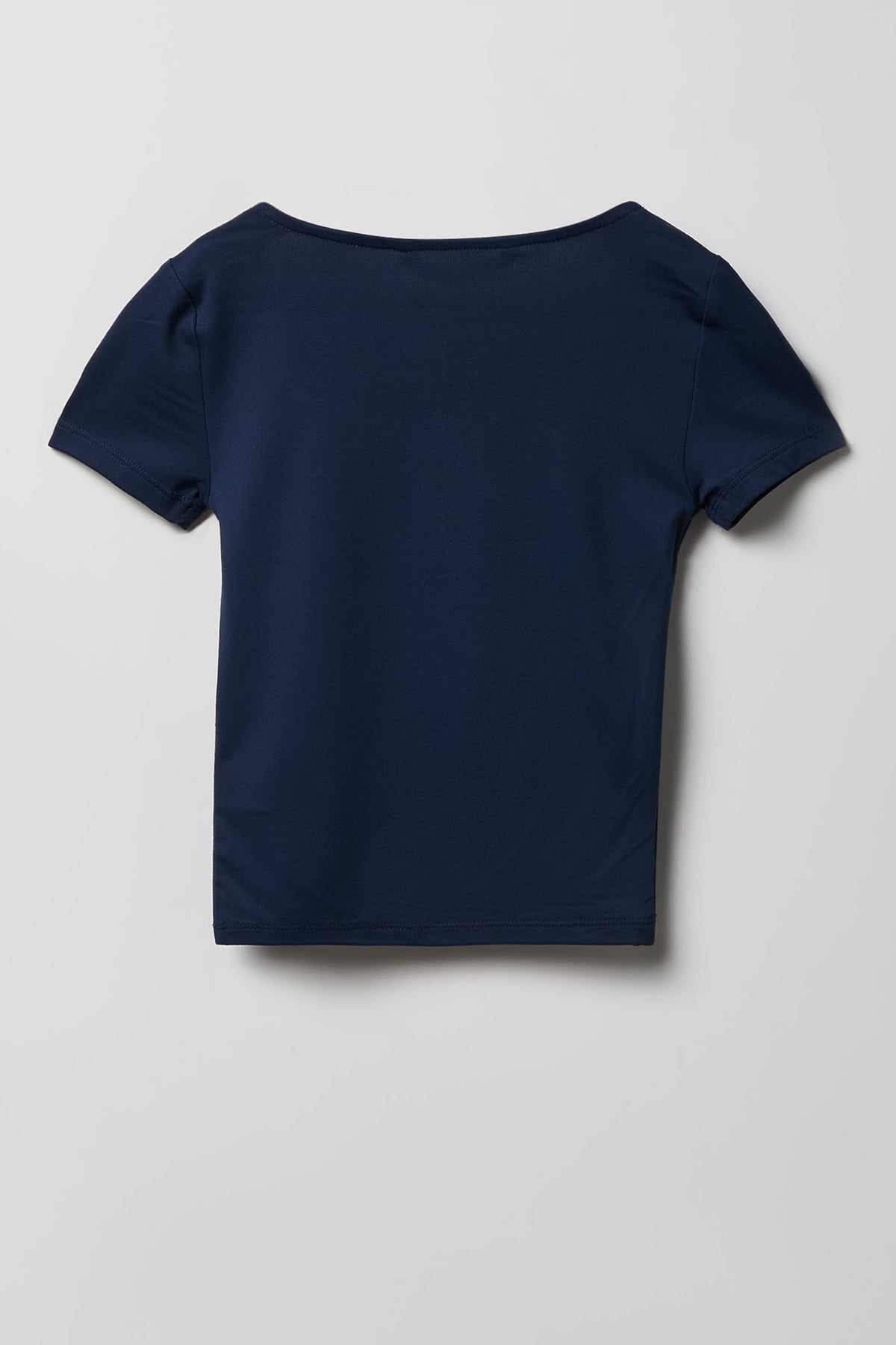 Vue alternative 2. T-shirt profilé en tissu lourd de luxe avec encolure carrée pour fille