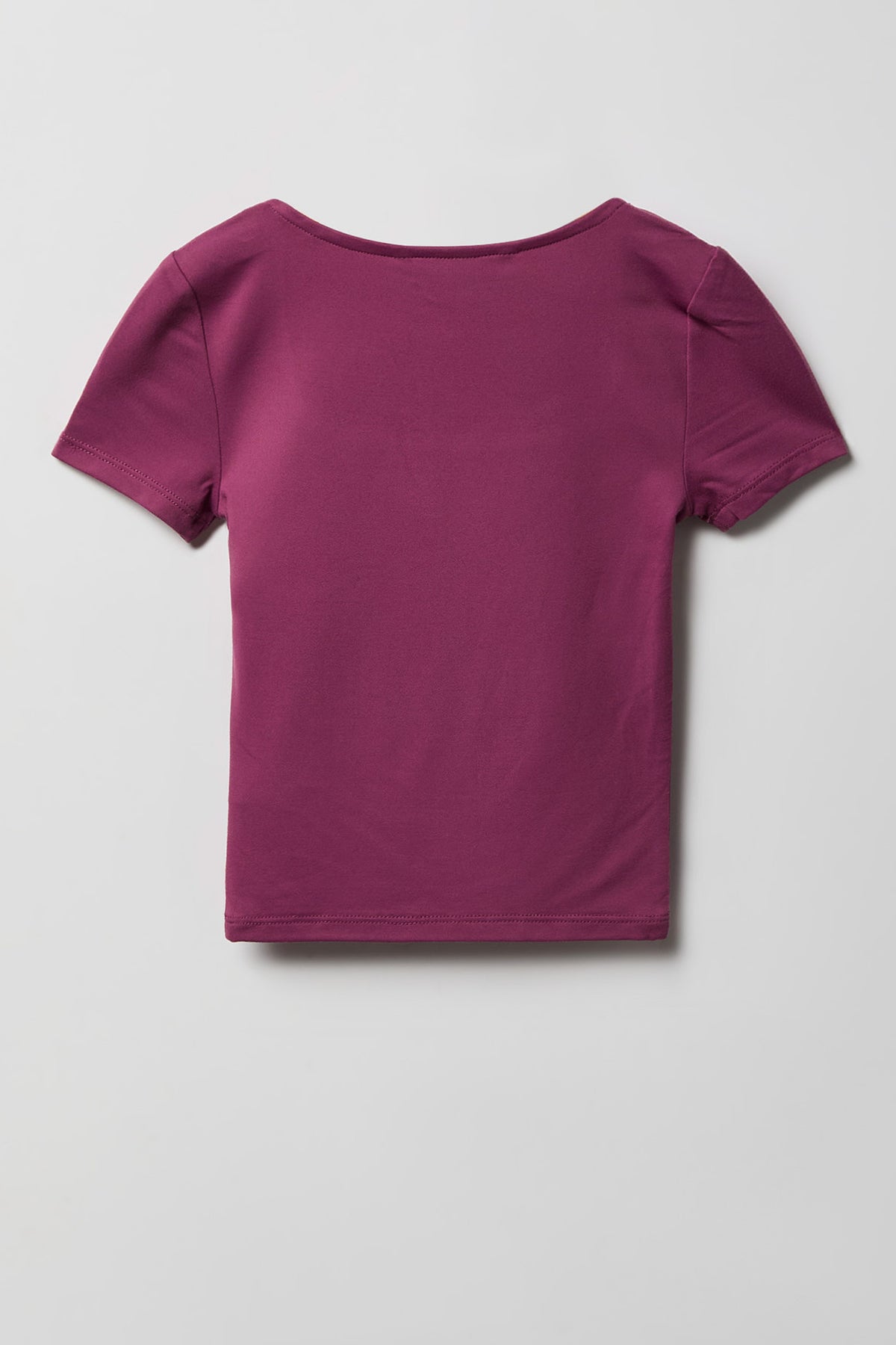 Vue alternative 2. T-shirt profilé en tissu lourd de luxe avec encolure carrée pour fille