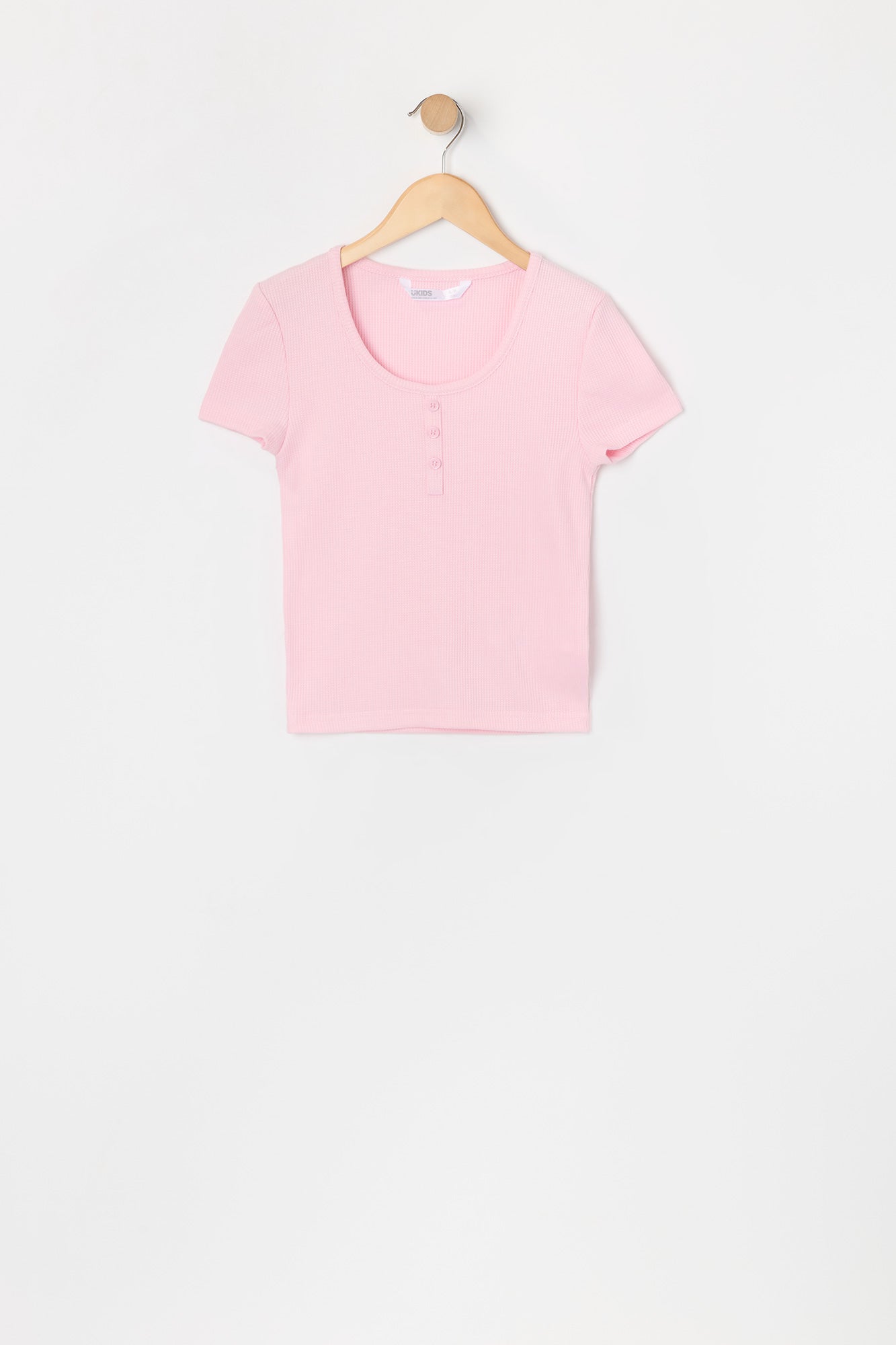 Girls Ribbed Henley T-Shirt