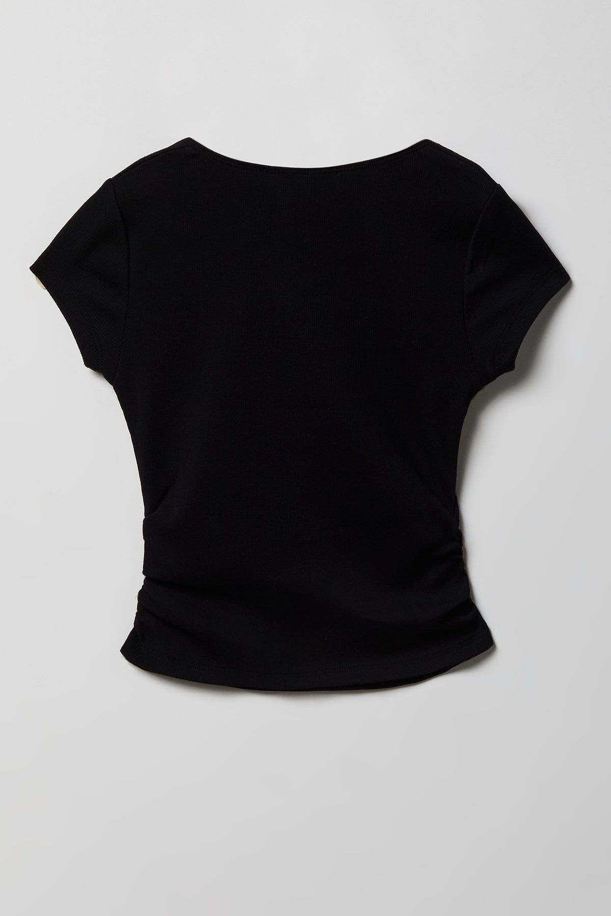 Vue alternative 2. T-shirt côtelé à encolure carrée pour fille