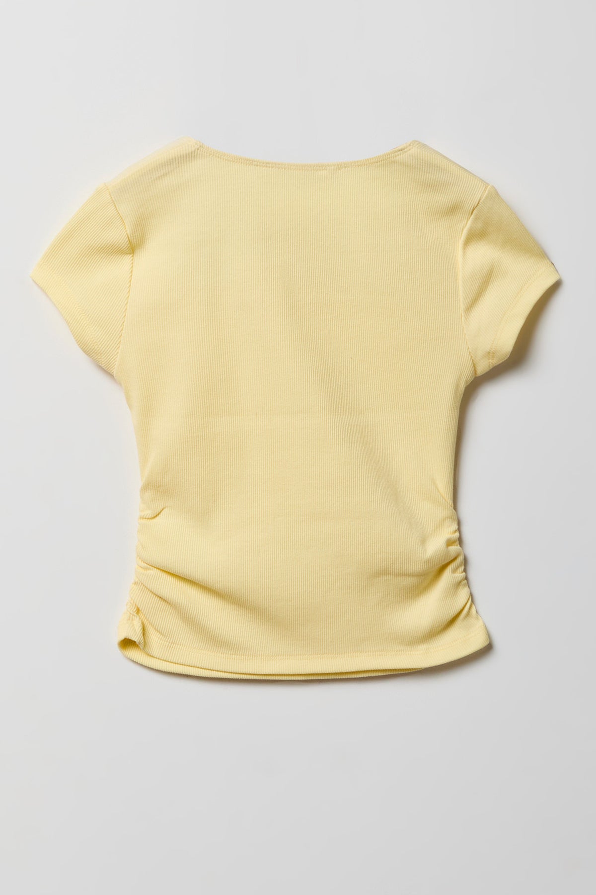Vue alternative 2. T-shirt côtelé à encolure carrée pour fille