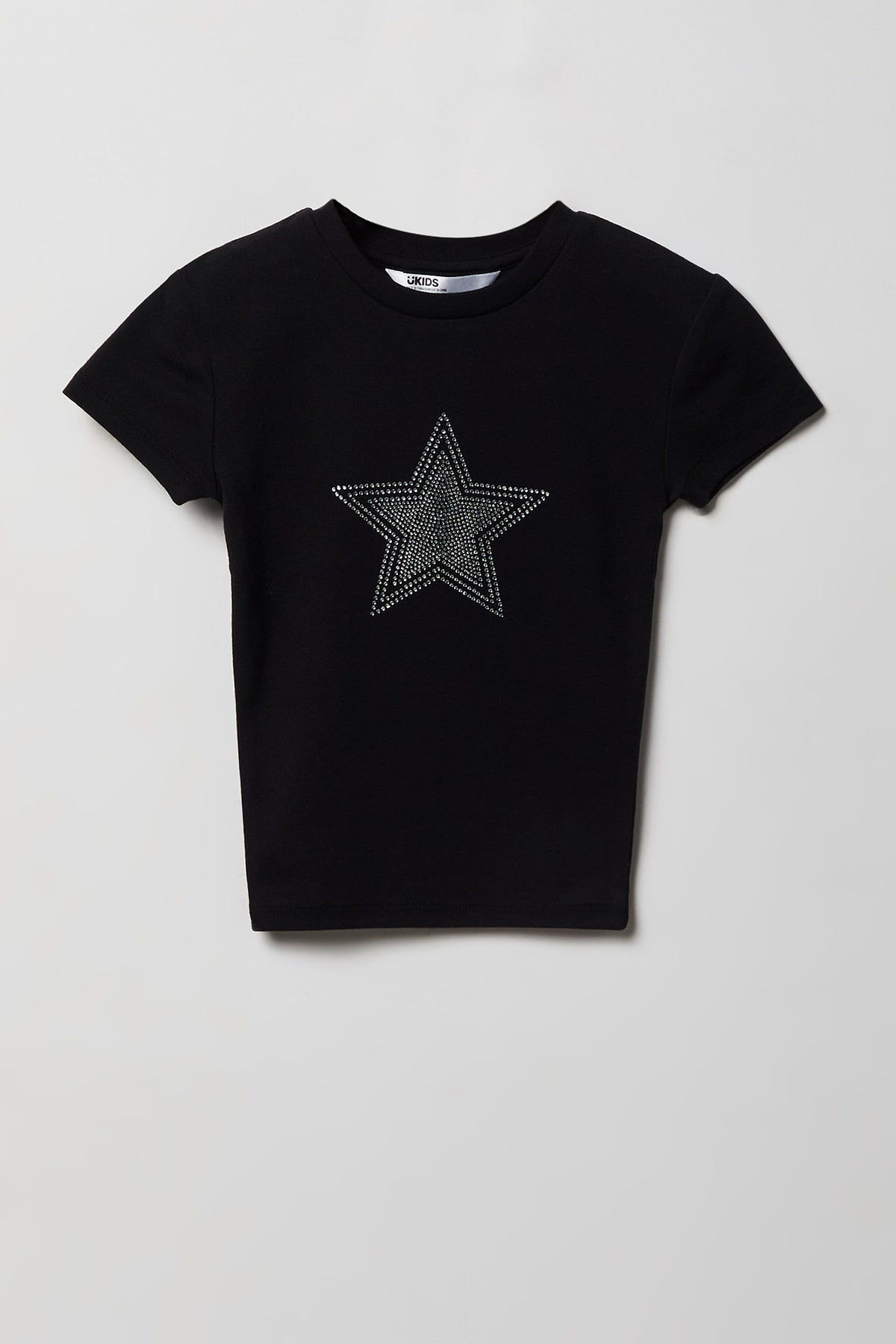 Girls Embellished Graphic T-Shirt - Black