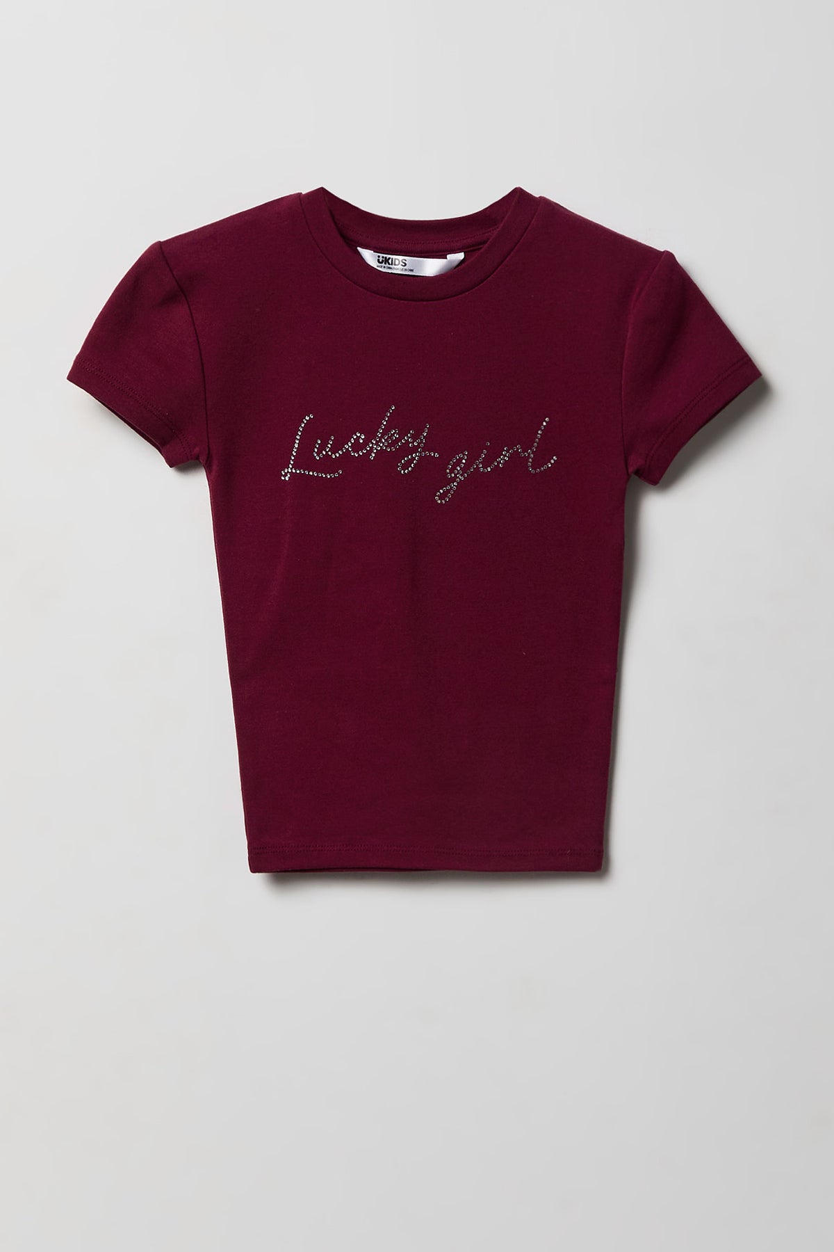 T-shirt imprimé avec garnitues pour fille
