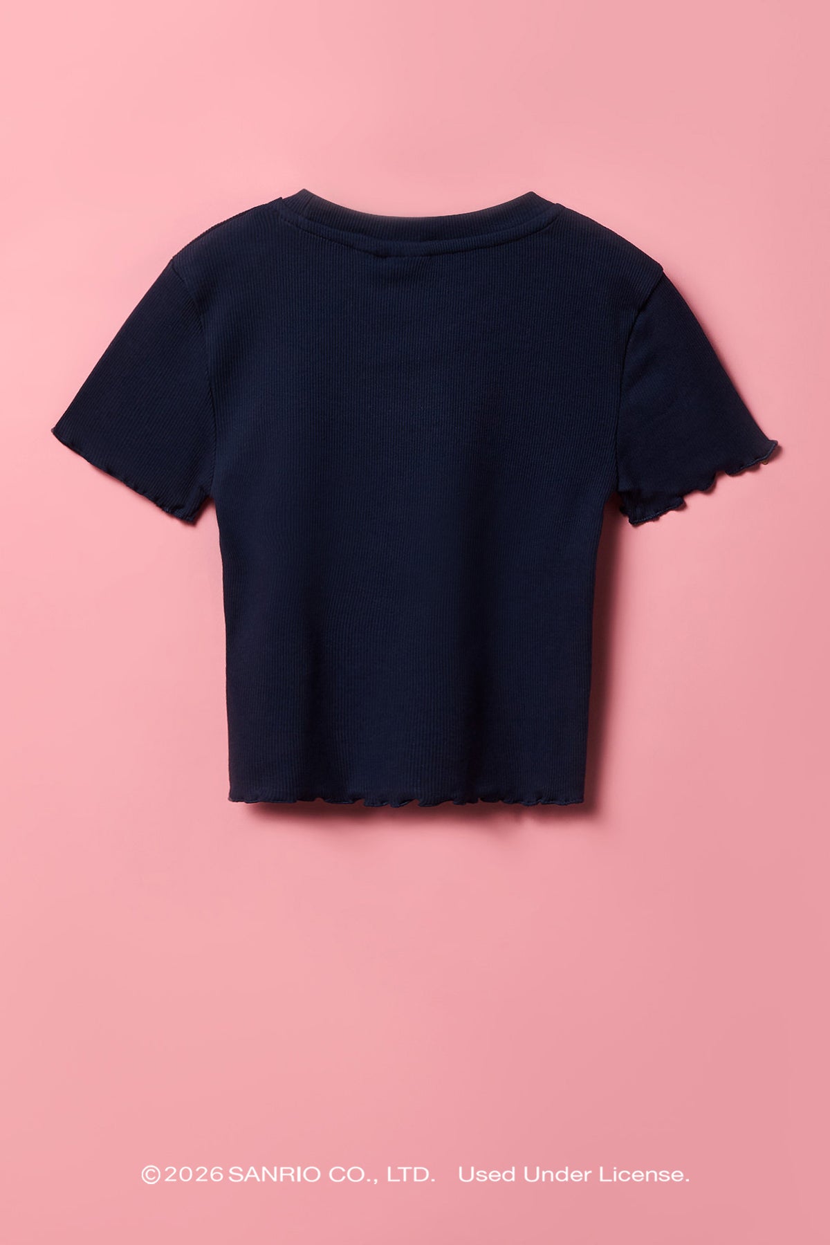 Vue alternative 2. T-shirt côtelé à imprimé Cinnamoroll™ avec pierres du Rhin pour fille