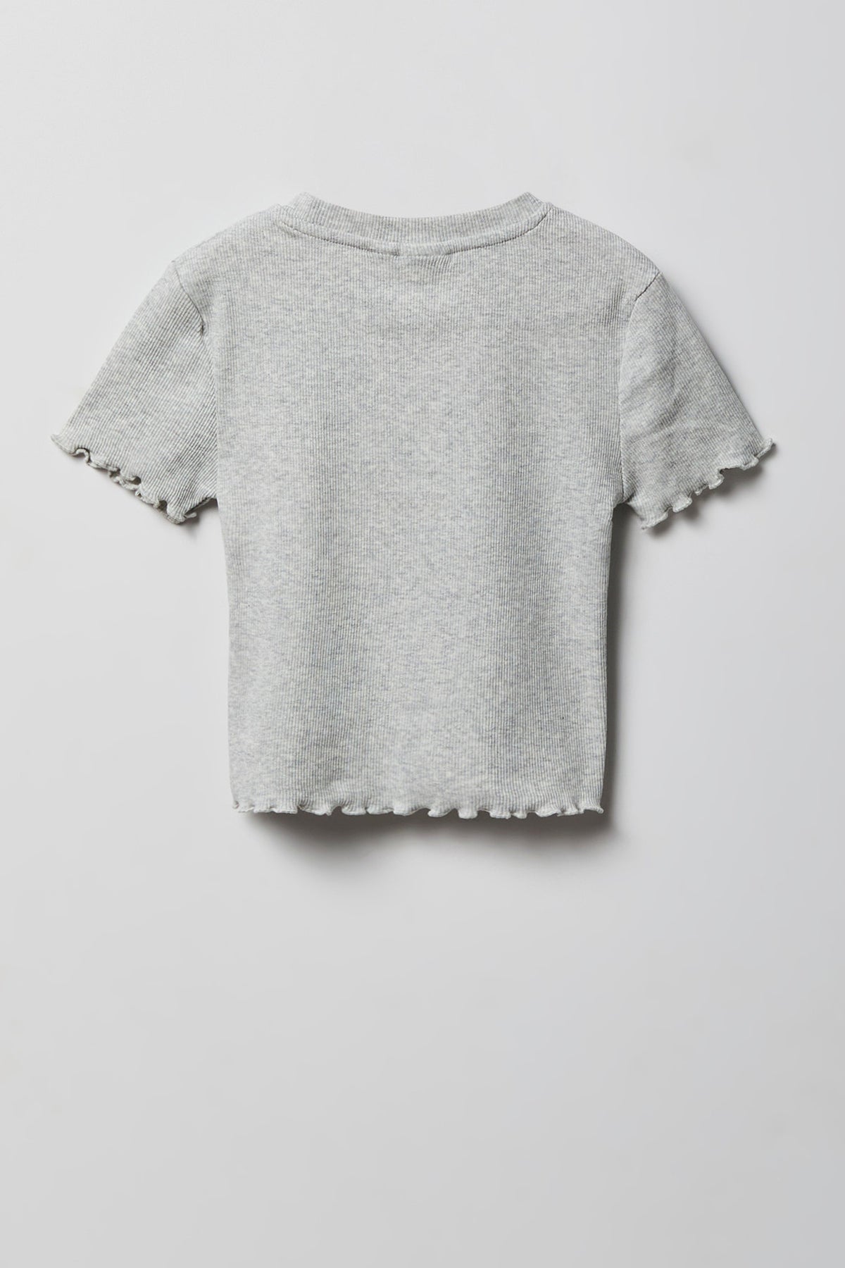 Alt View 2. Girls Peanuts Snoopy Rhinestone Ribbed T-Shirt - Heather Grey