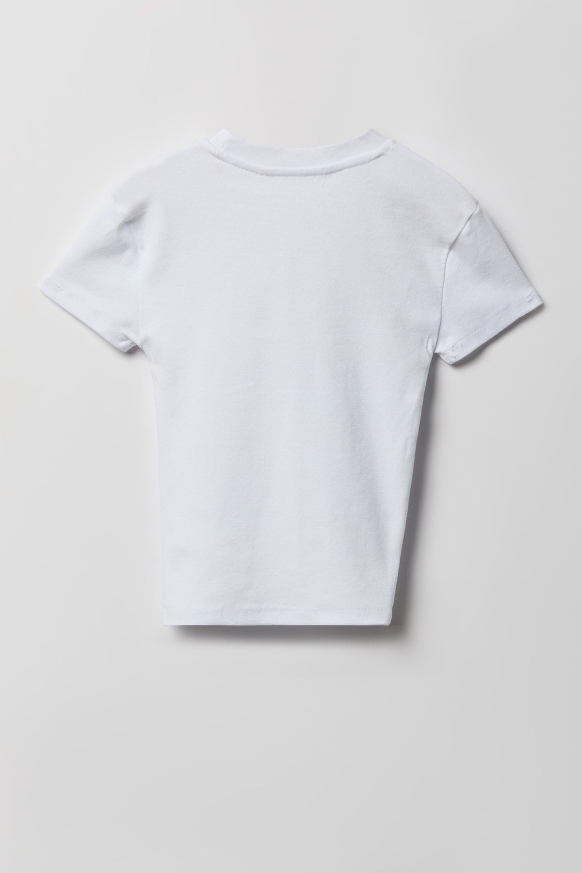 Alt View 2. Girls Classic Crewneck T-Shirt - White