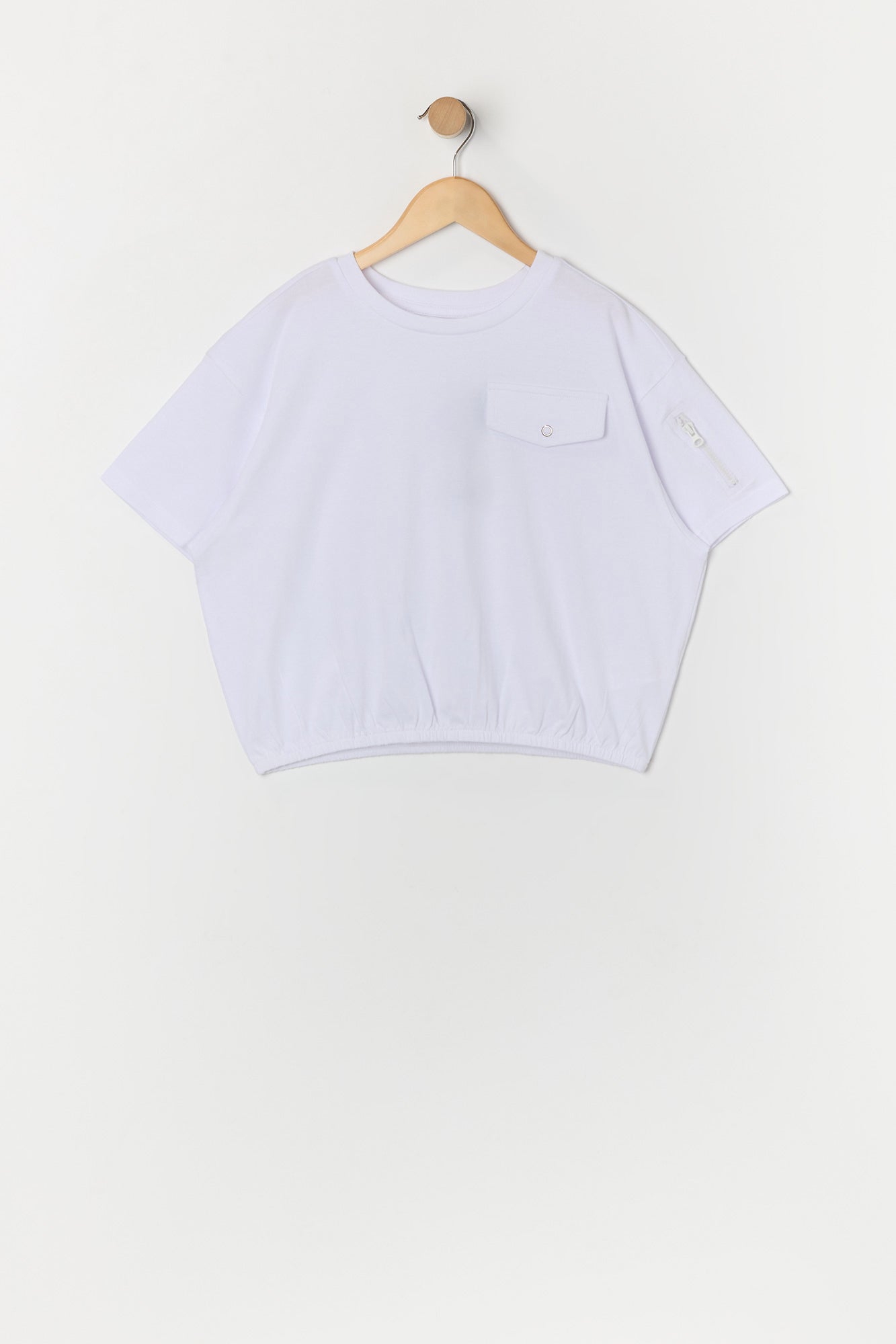 T-shirt utilitaire avec ourlet cintré pour fille