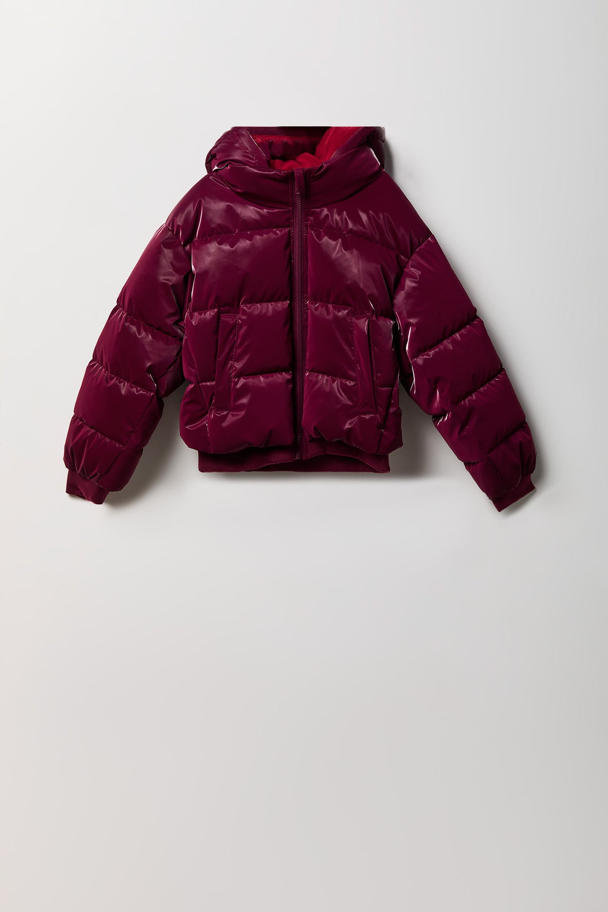Blouson bouffant chatoyant doublé de molleton pour fille