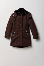 Girls Faux Fur Lined Midi Parka