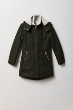 Girls Faux Fur Lined Midi Parka