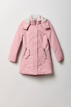 Girls Faux Fur Lined Midi Parka