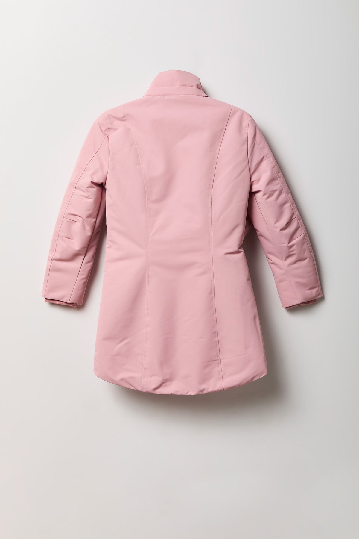 Alt View 3. Girls Faux Fur Lined Midi Parka - Mauve