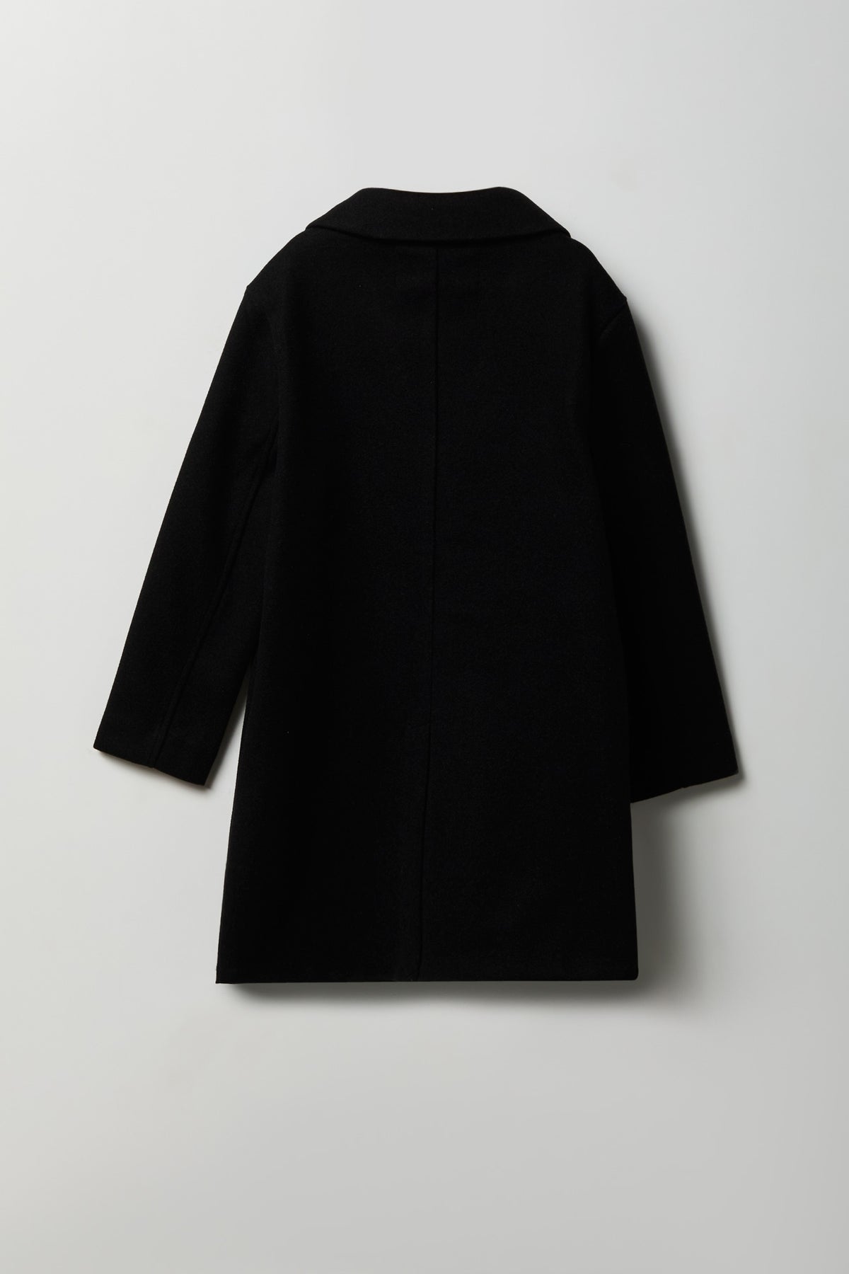 Alt View 2. Girls Peacoat - Black