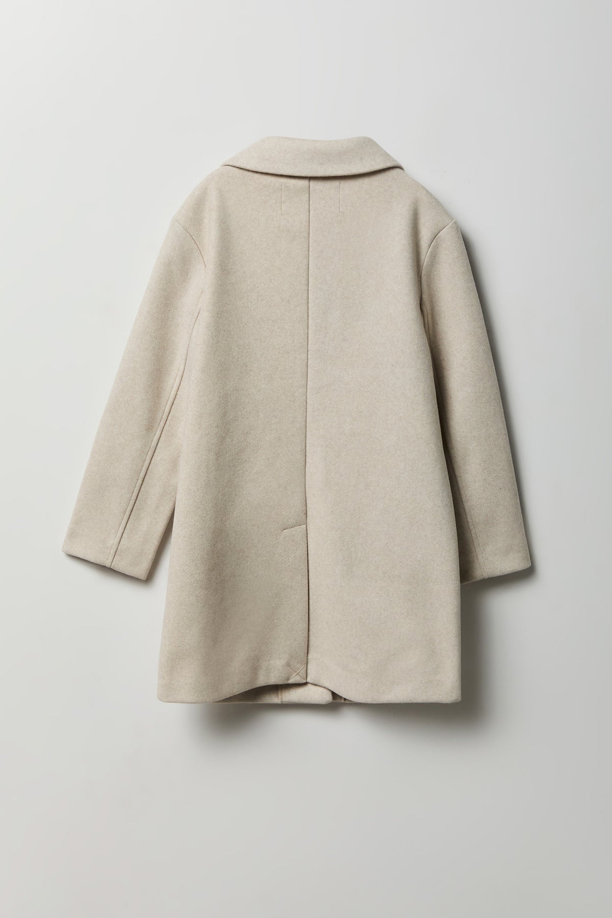 Girls Peacoat - Oatmeal