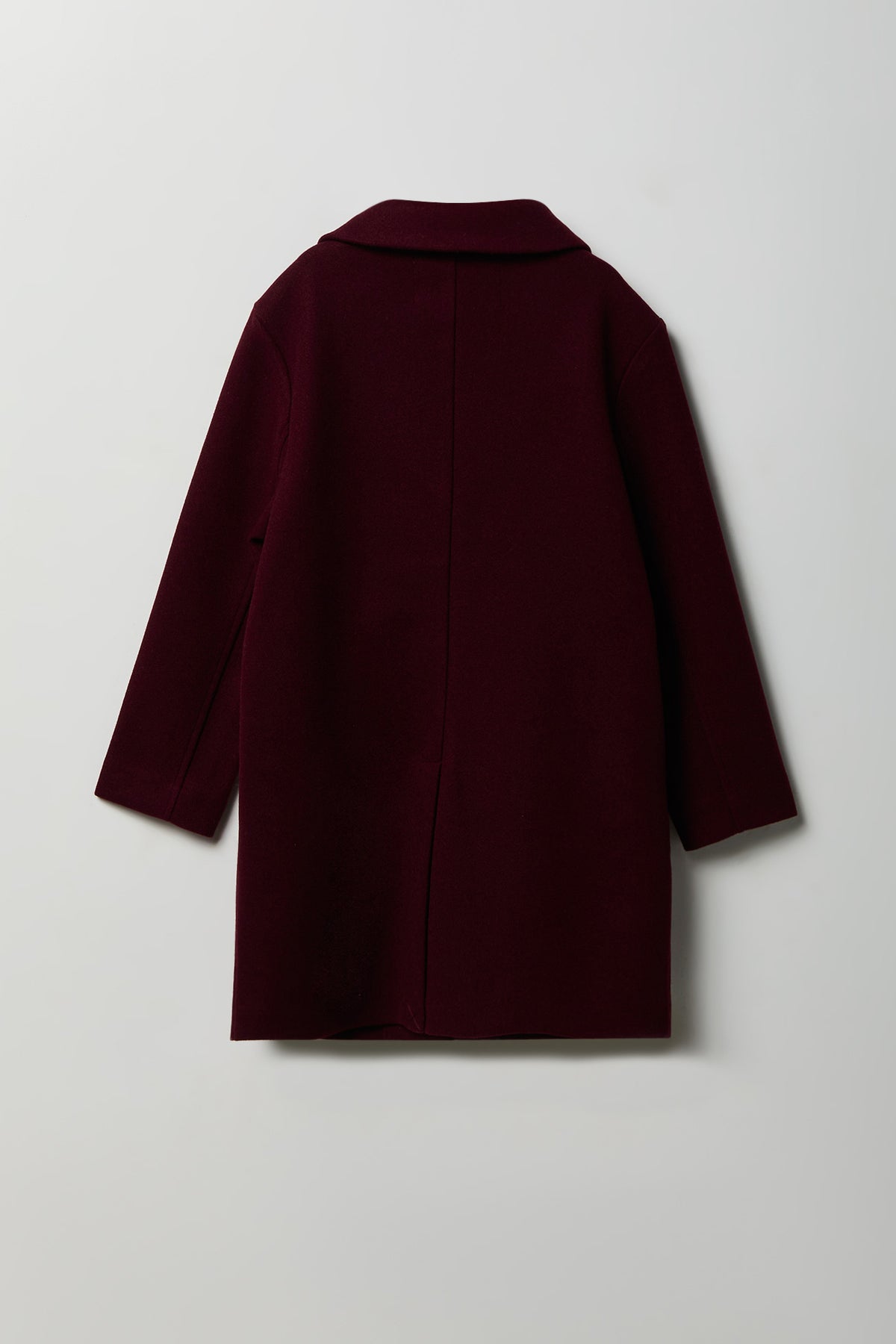 Alt View 2. Girls Peacoat - Burgundy
