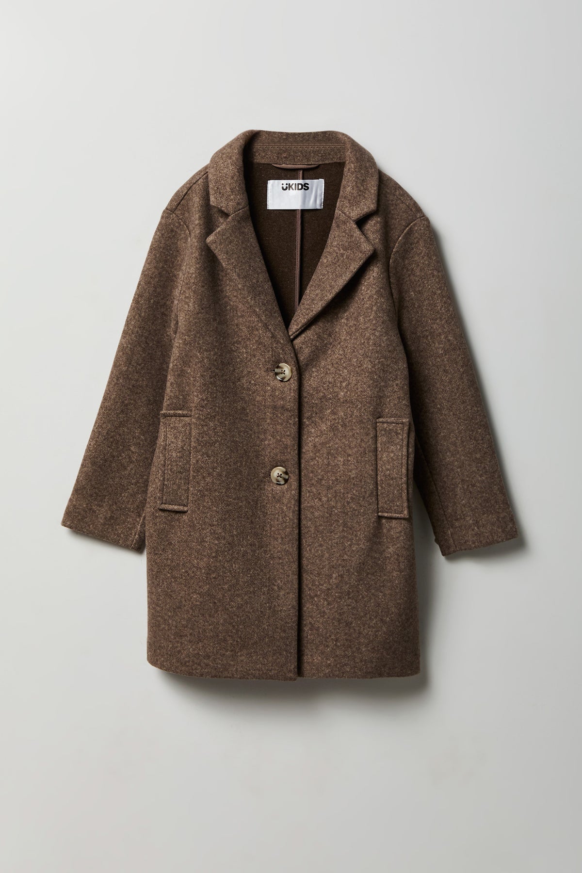 Girls Peacoat - Taupe