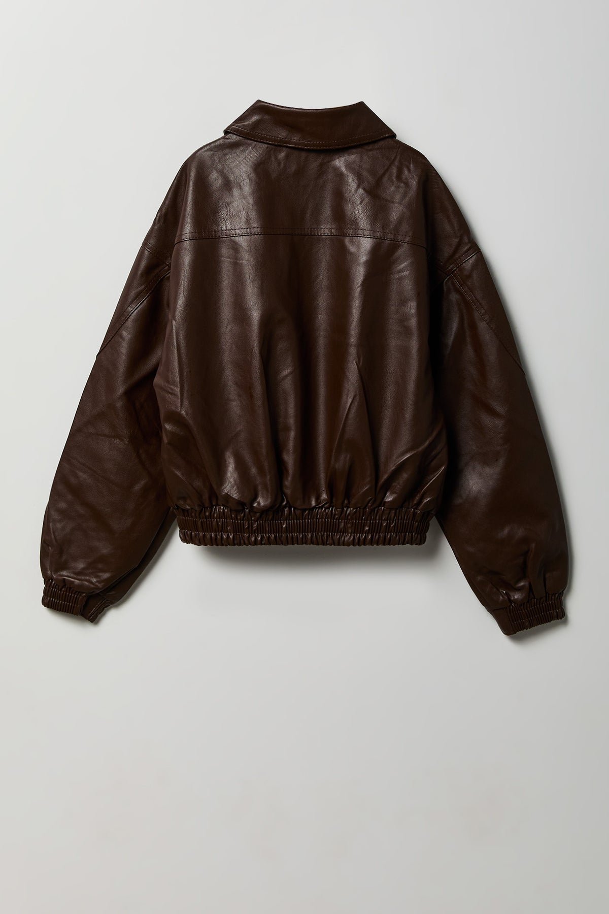 Vue alternative 2. Blouson aviateur surdimensionné en similicuir pour fille