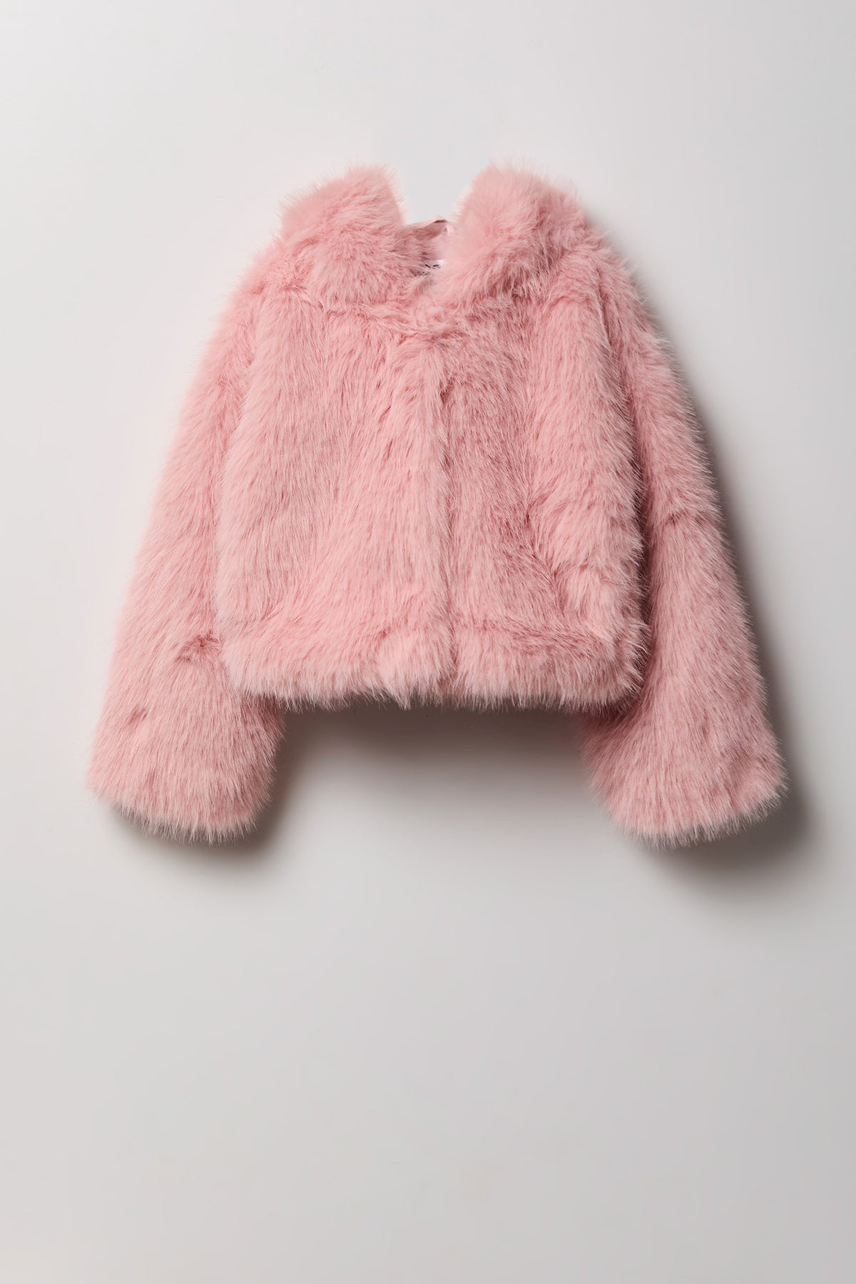 Blouson à capuchon en similifourrure pour fille