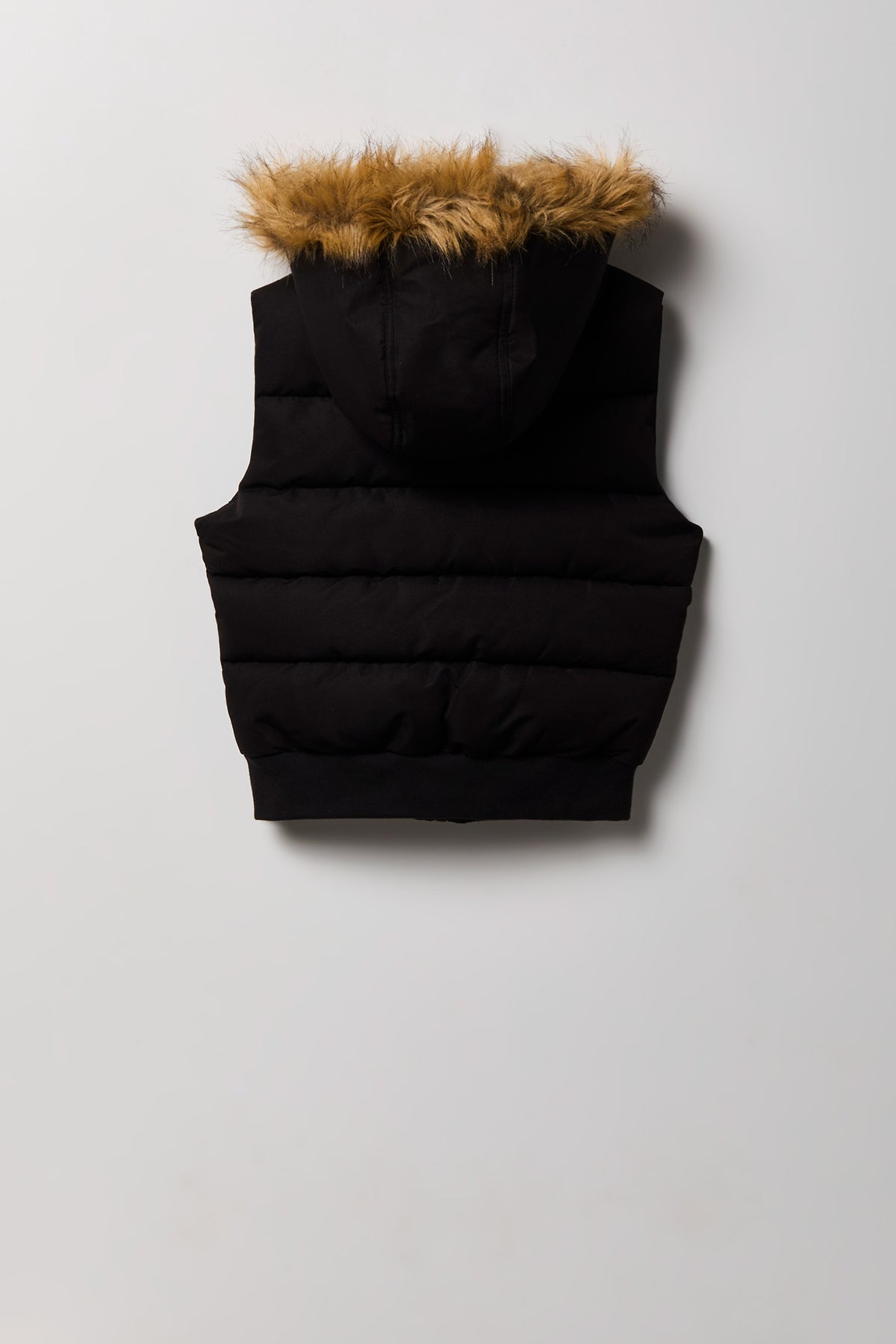 Vue alternative 2. Veste bouffante à capuchon avec liséré de similifourrure pour fille