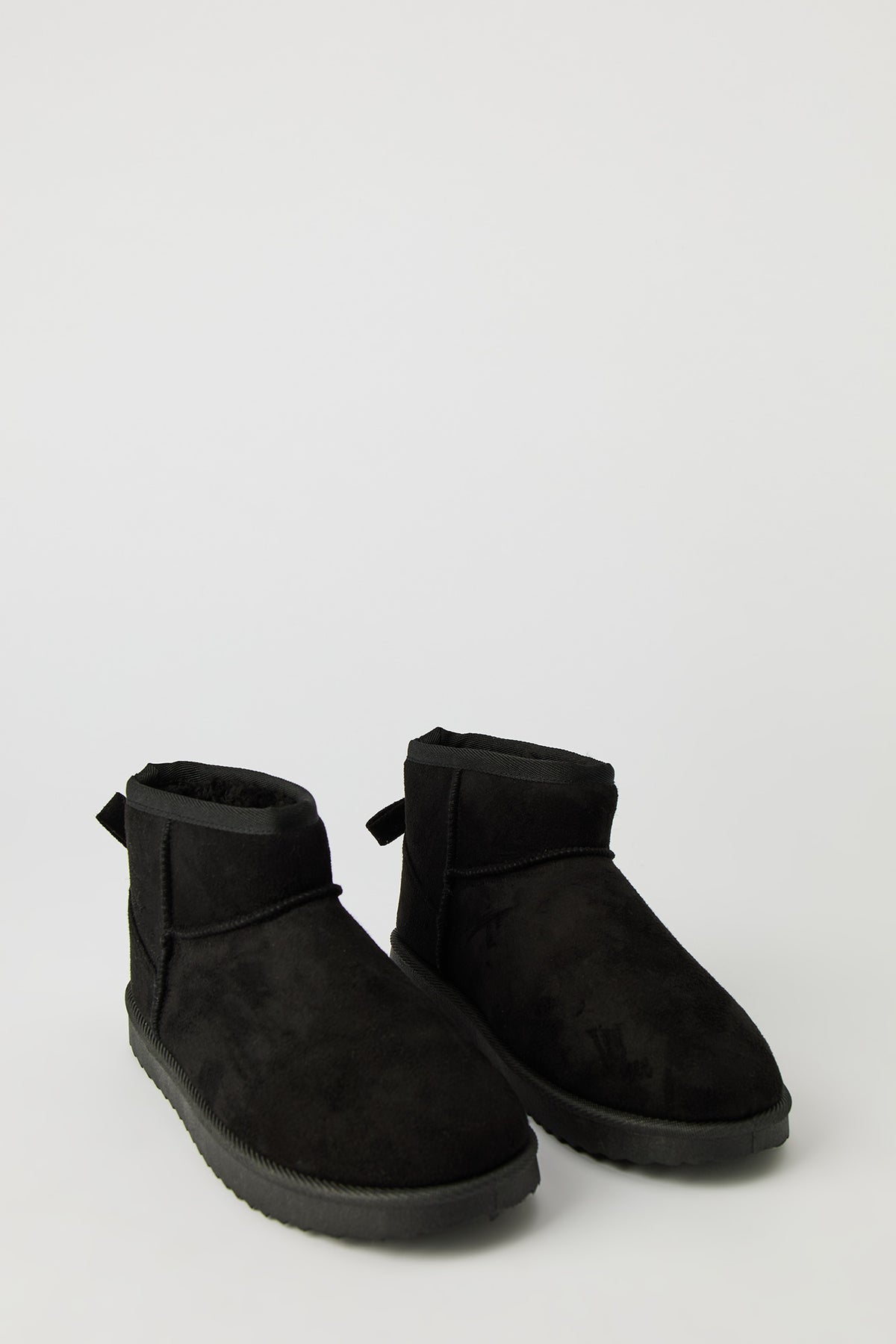 Alt View 2. Faux Suede Ankle Booties - Black