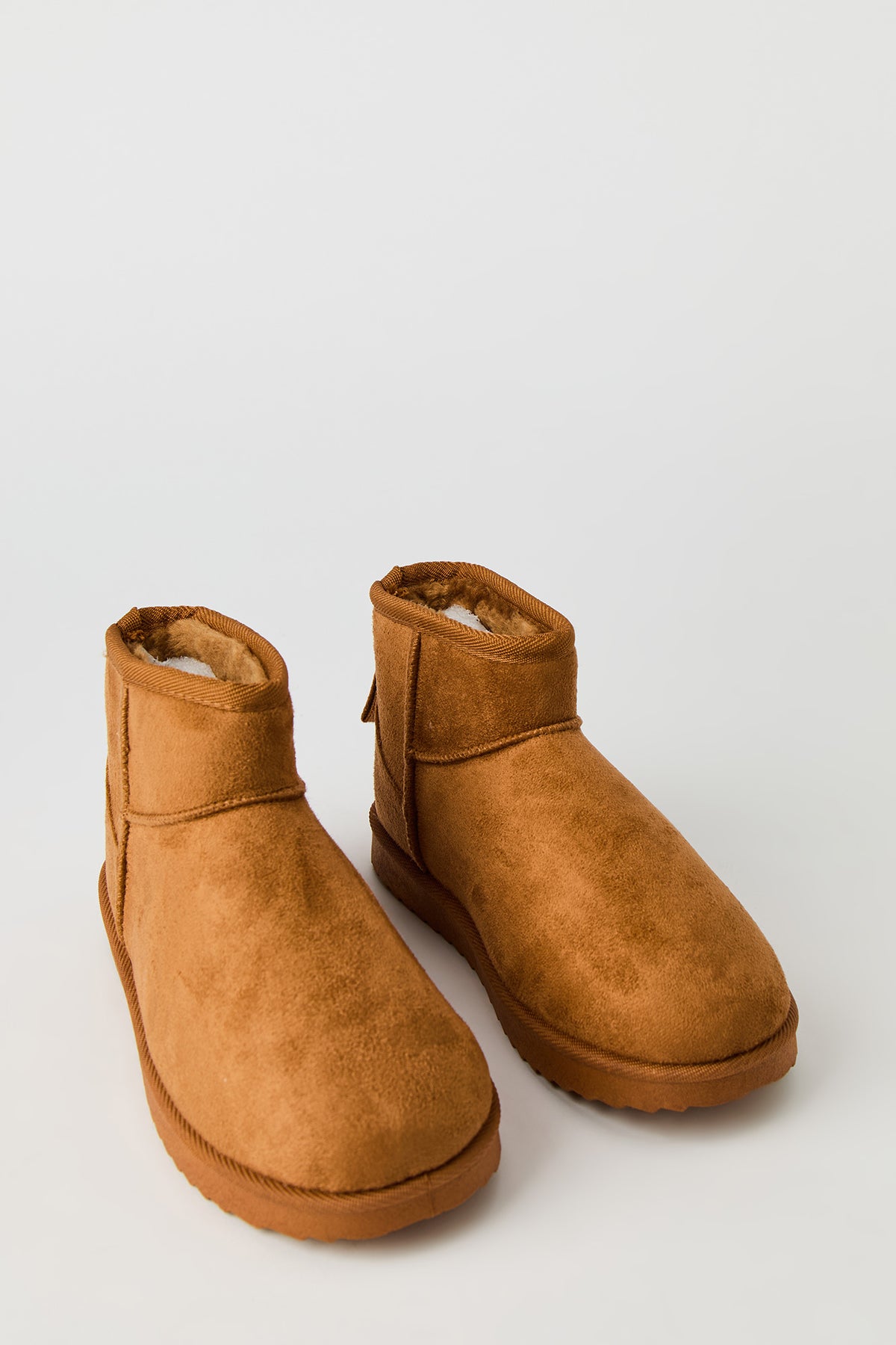 Alt View 3. Faux Suede Ankle Booties - Camel