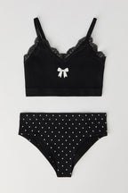 Girls Ribbed Seamless Bra Tank & Underwear Set