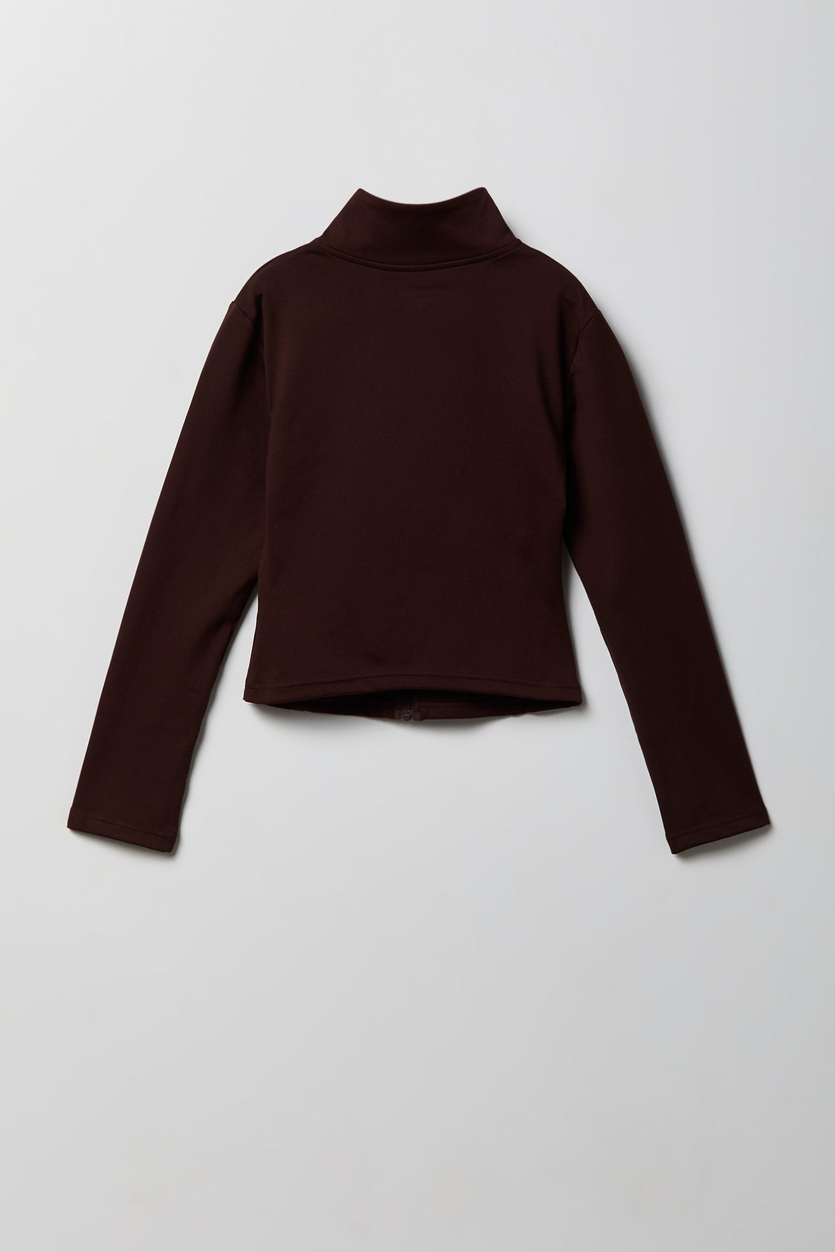 Alt View 2. Girls Active High Density Zip-Up Jacket - Brown