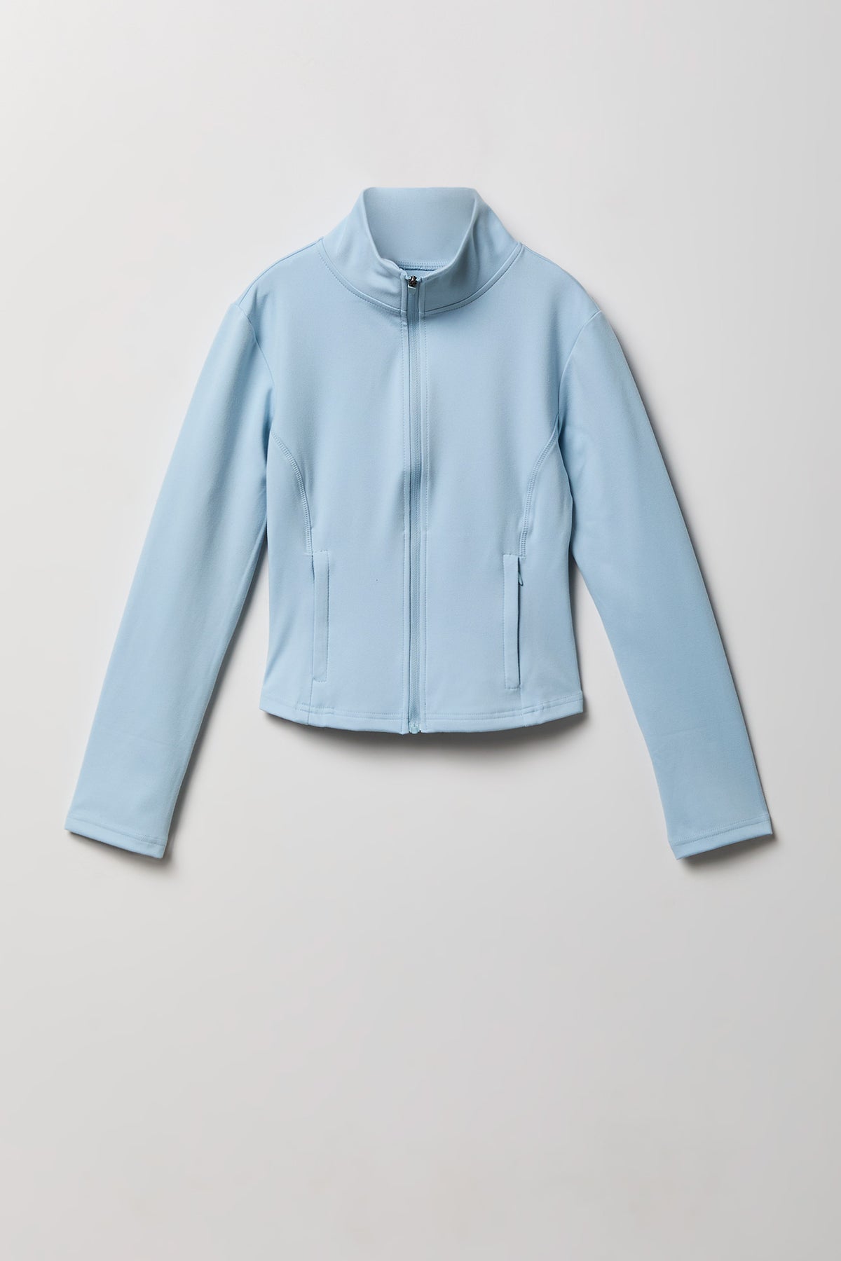 Girls Active High Density Zip-Up Jacket - Baby Blue