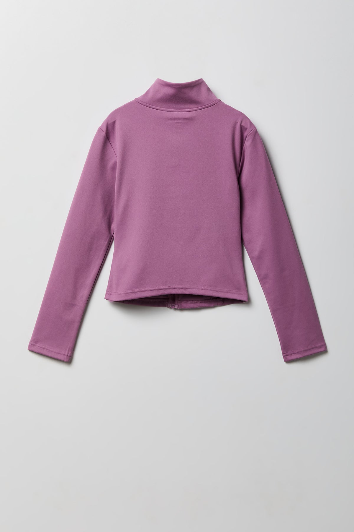 Alt View 2. Girls Active High Density Zip-Up Jacket - Purple