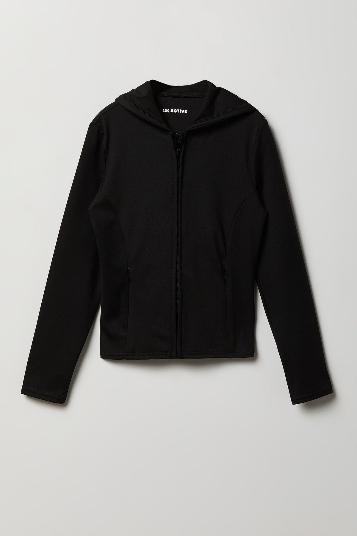 Girls Active Zip-Up Jacket - Black